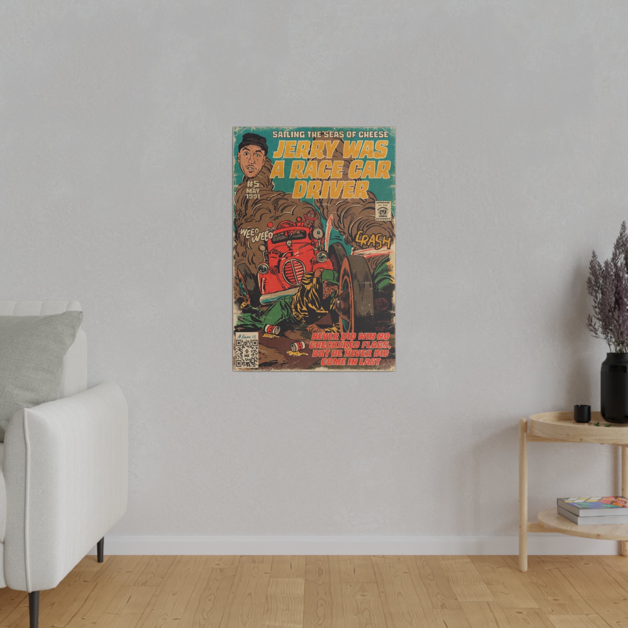 Jerry Was A Race Car Driver - Matte Canvas, Stretched, 0.75"