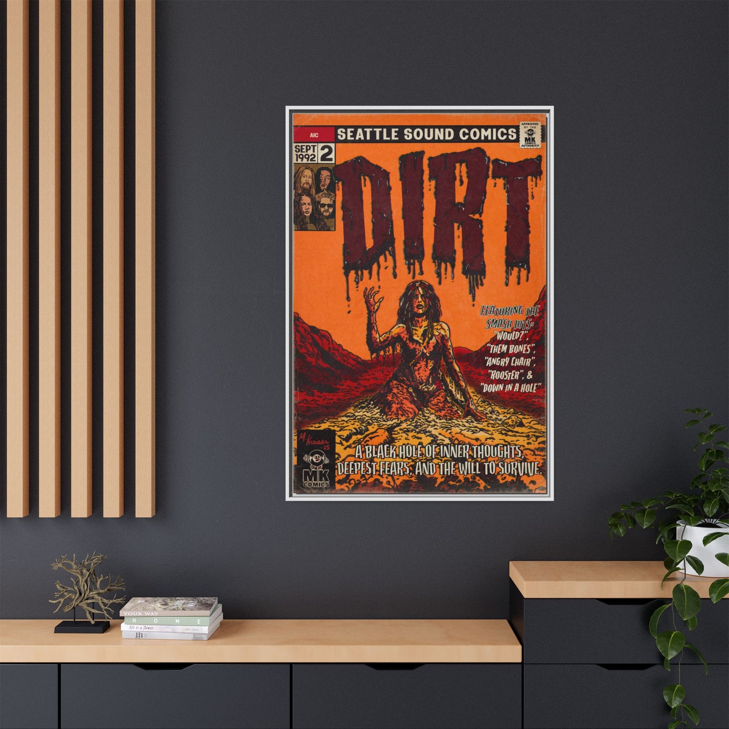 Dirt - Matte Canvas, Framed (Multi-color)