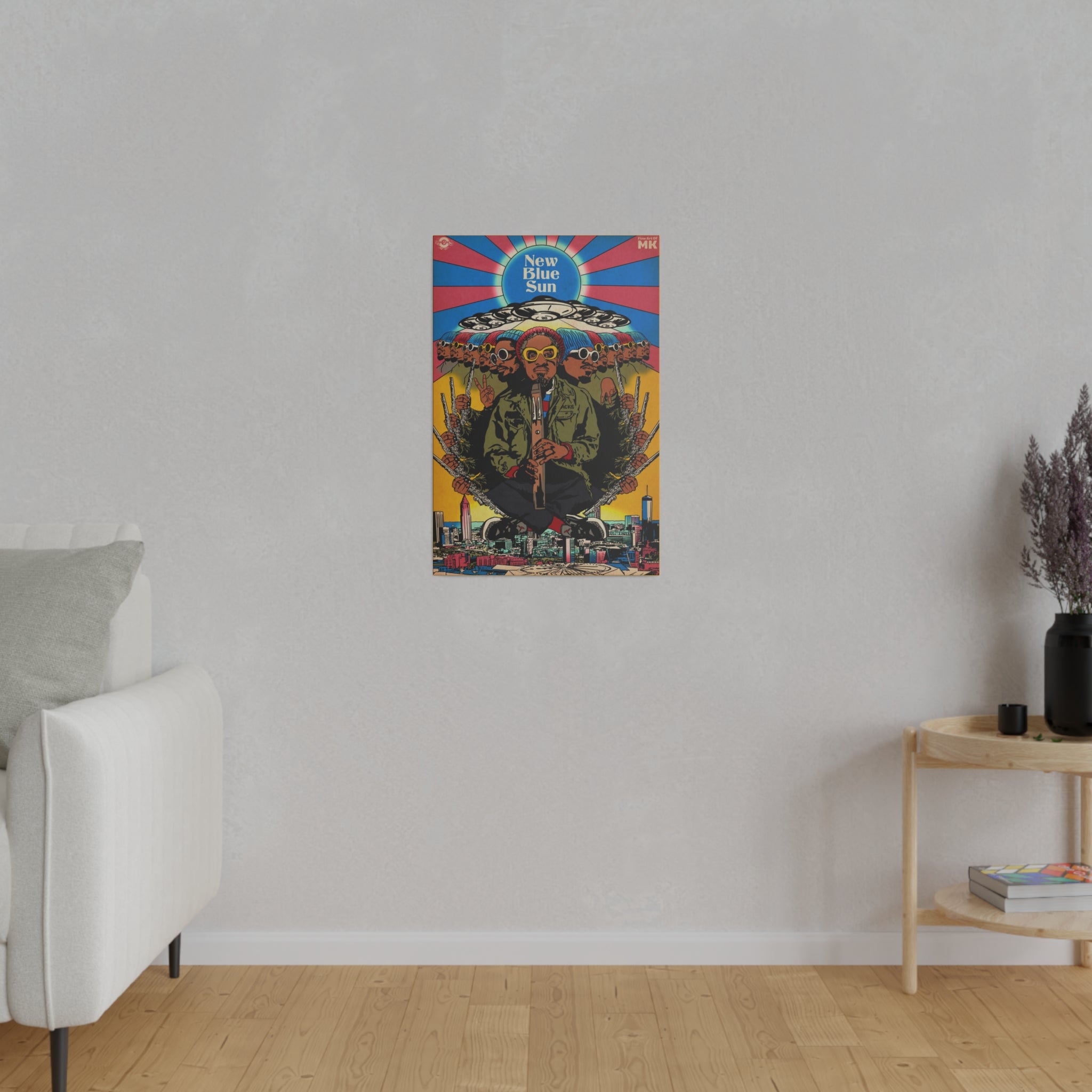 New Blue Sun - Matte Canvas, Stretched, 0.75"