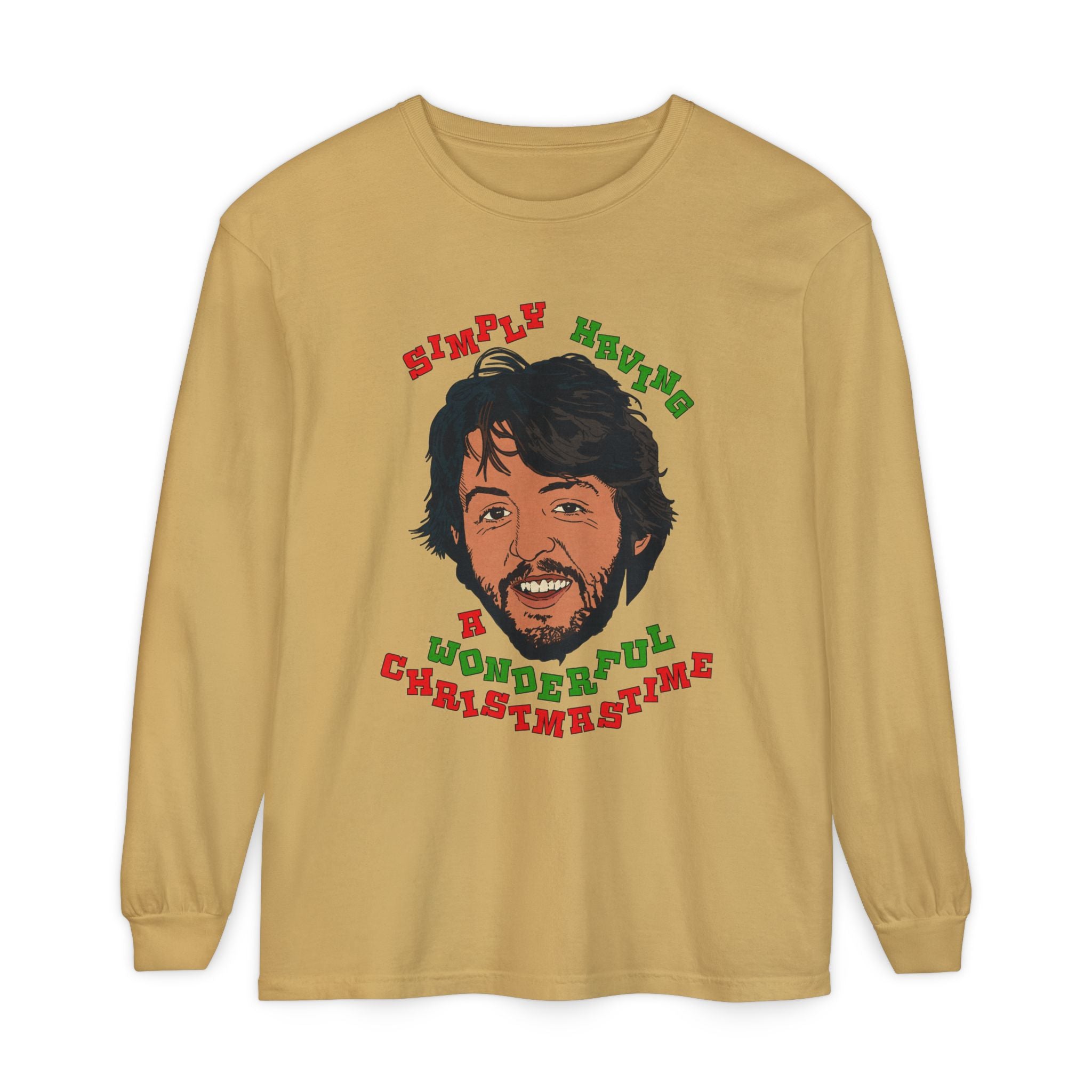 Wonderful Christmastime - Unisex Comfort Colors Long Sleeve T-Shirt