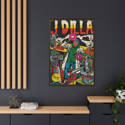 J Dilla - Comic Book Art - Gallery Canvas Wraps, Vertical Frame