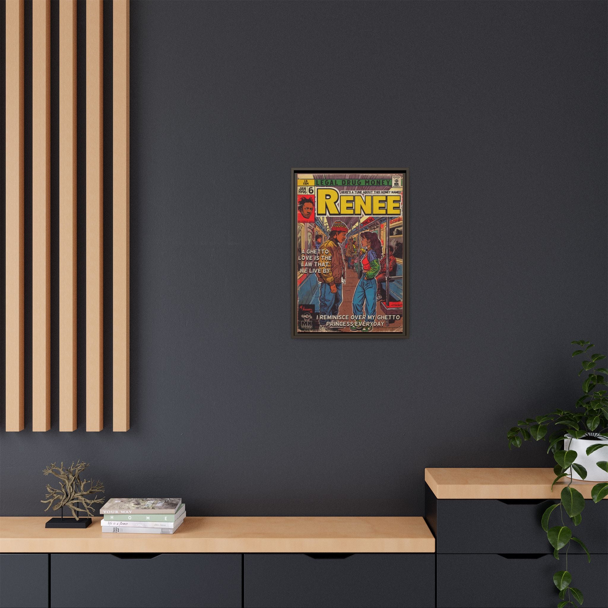 Renee - Matte Canvas, Framed (Multi-color)