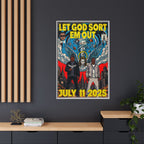 Let God Sort Em Out - Matte Canvas, Framed (Multi-color)
