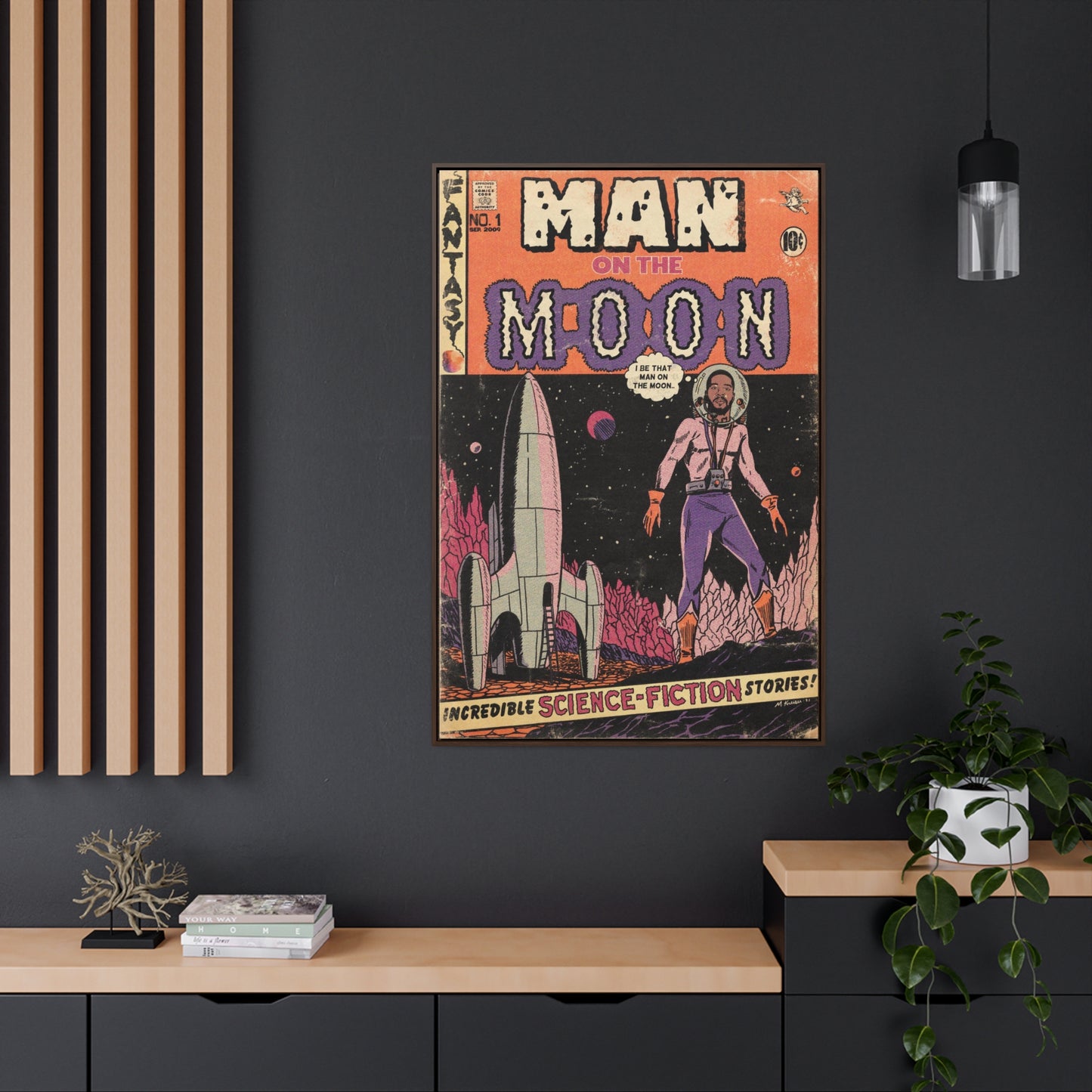 Kid Cudi - Man on the Moon - Gallery Canvas Wraps, Vertical Frame