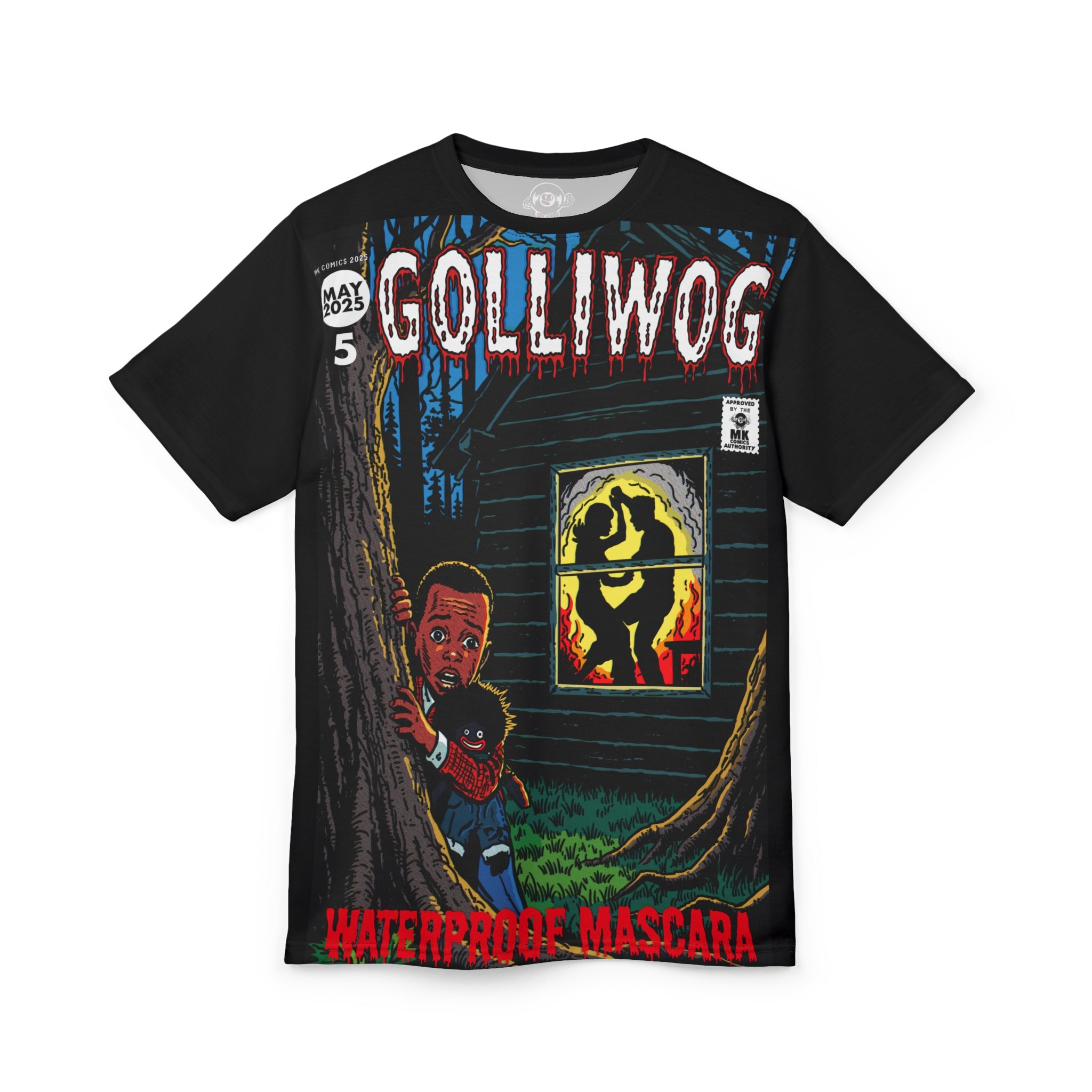 Waterproof Mascara - Golliwog - Unisex Cut & Sew Tee (AOP)