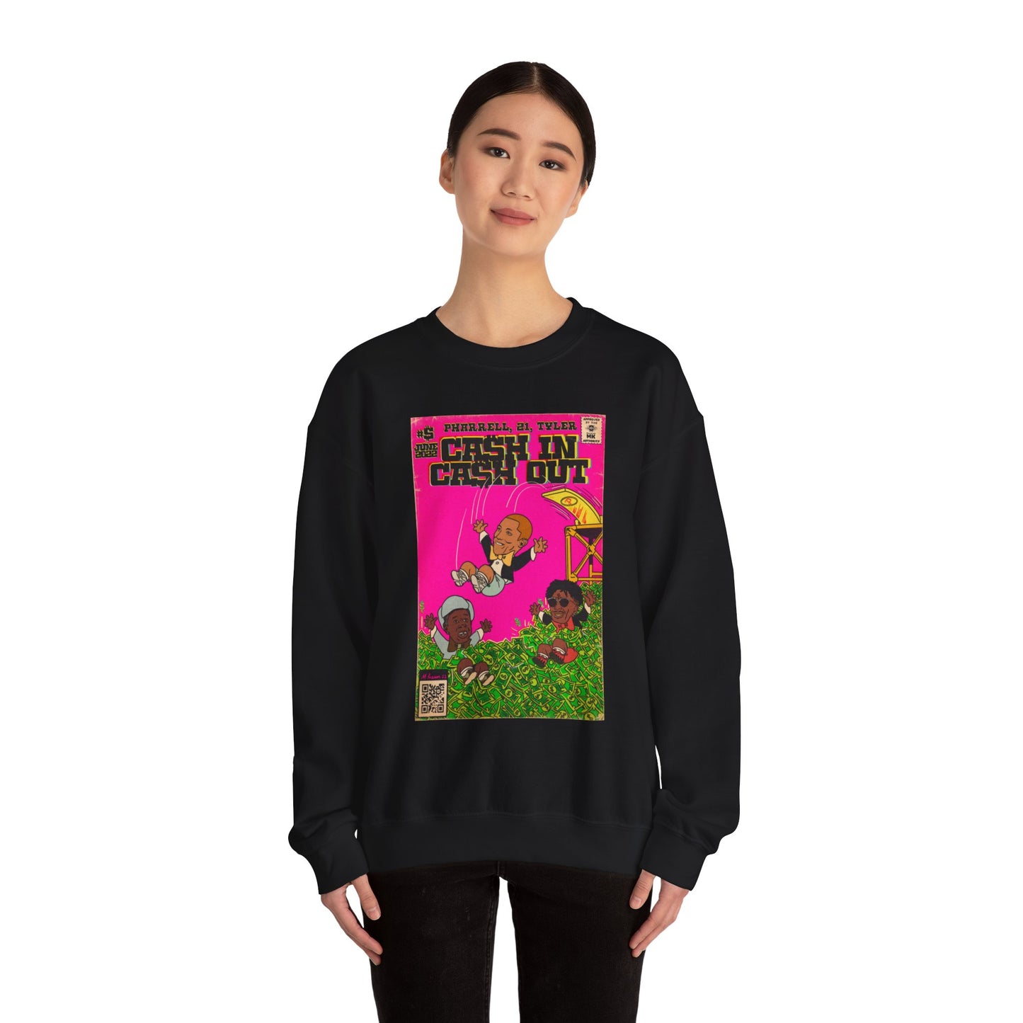 Pharrell, 21 Savage & Tyler - Cash In Cash Out - Unisex Heavy Blend™ Crewneck Sweatshirt
