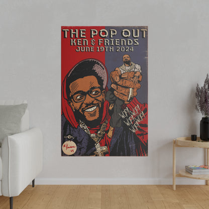 Kendrick Lamar - The Pop Out - Matte Canvas, Stretched, 0.75"