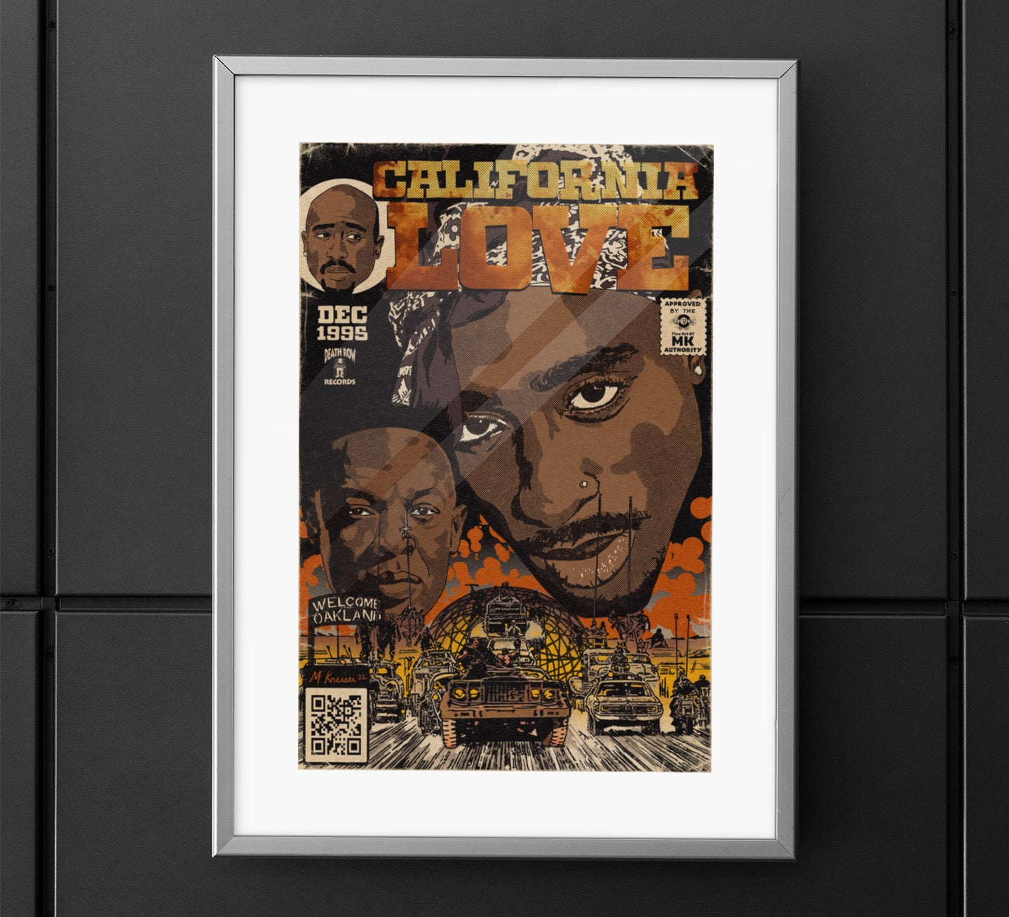 2pac & Dr. Dre - California Love- Tupac - Vertical Matte Poster
