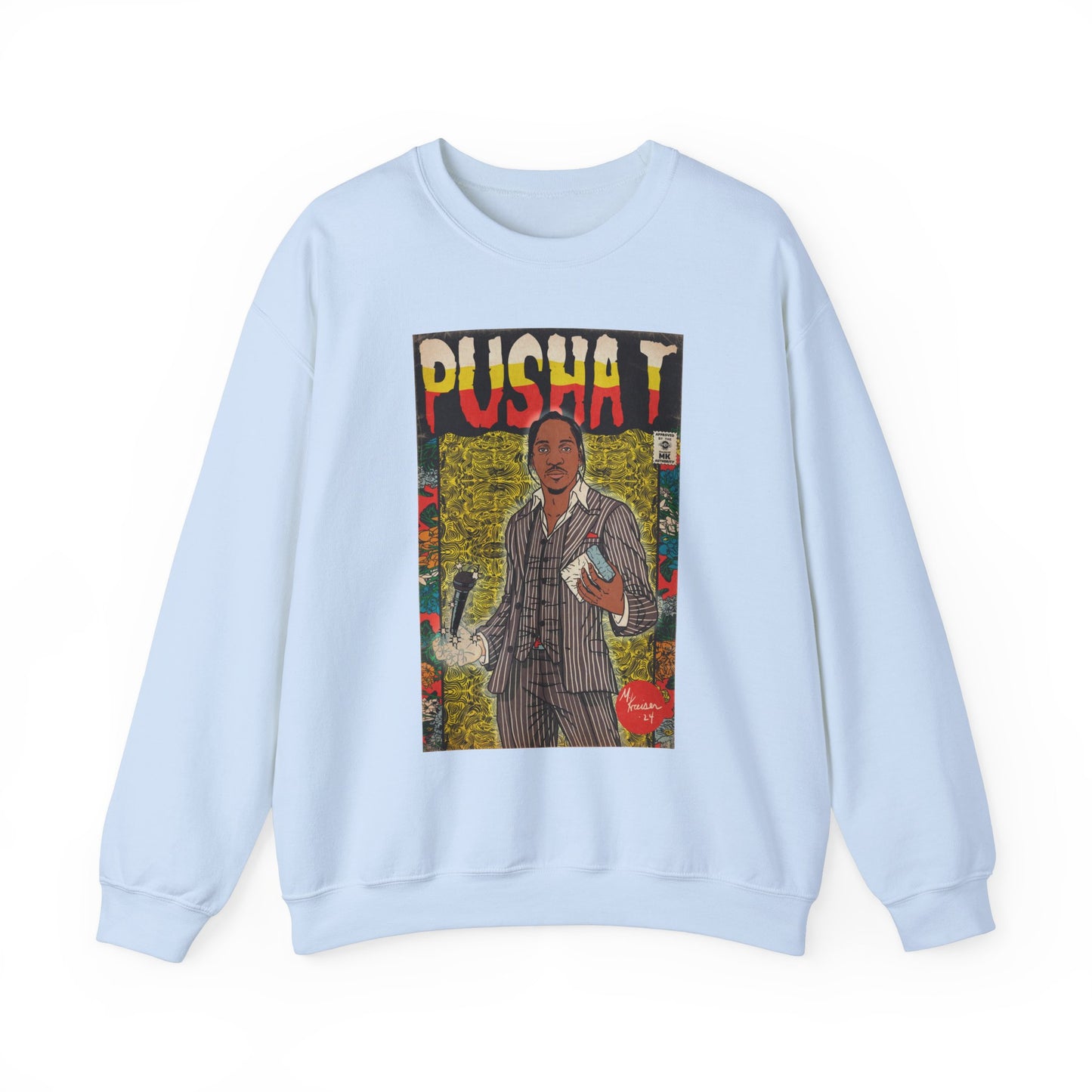 Pusha T - Comic Book Art - Unisex Heavy Blend™ Crewneck Sweatshirt