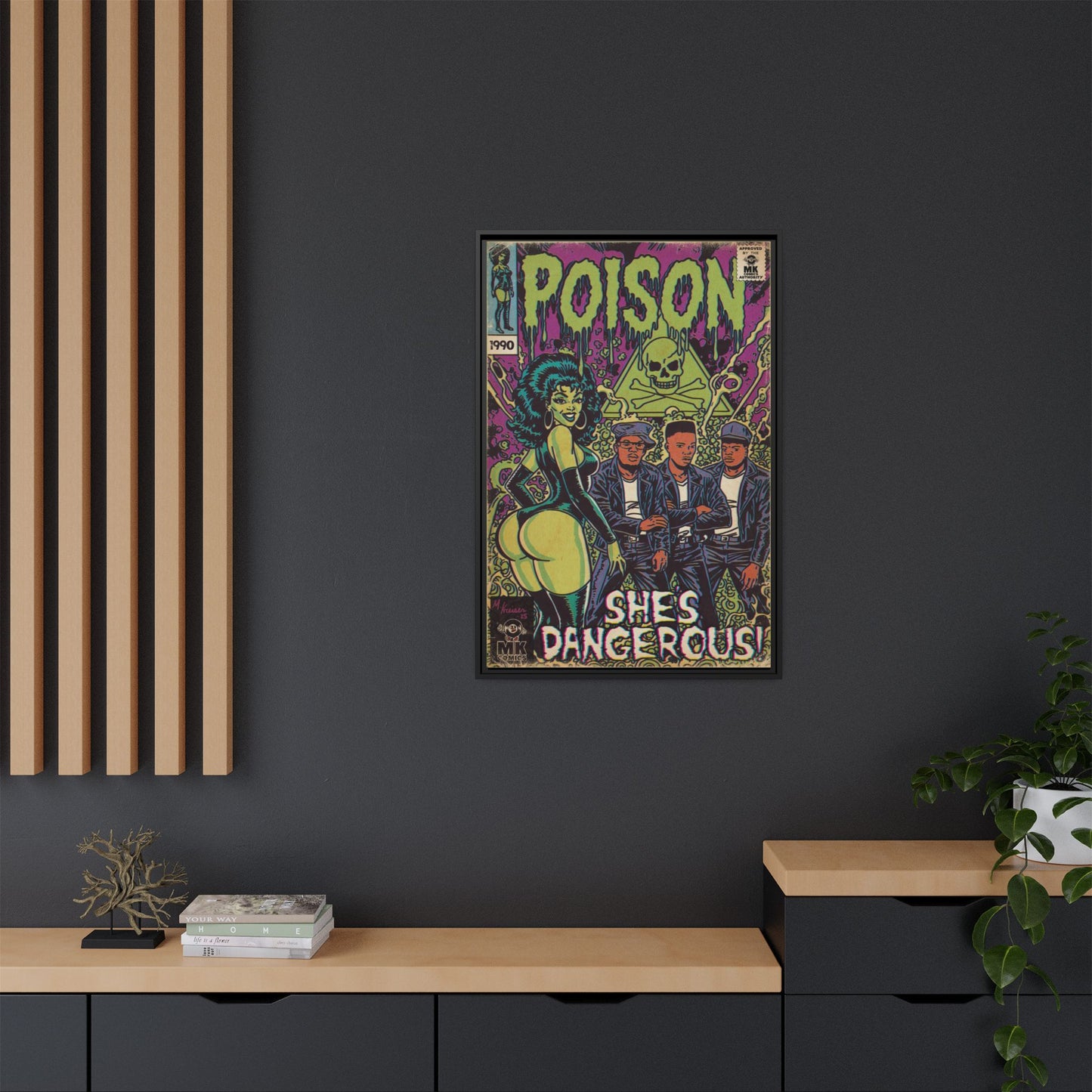 Poison - Matte Canvas, Framed (Multi-color)
