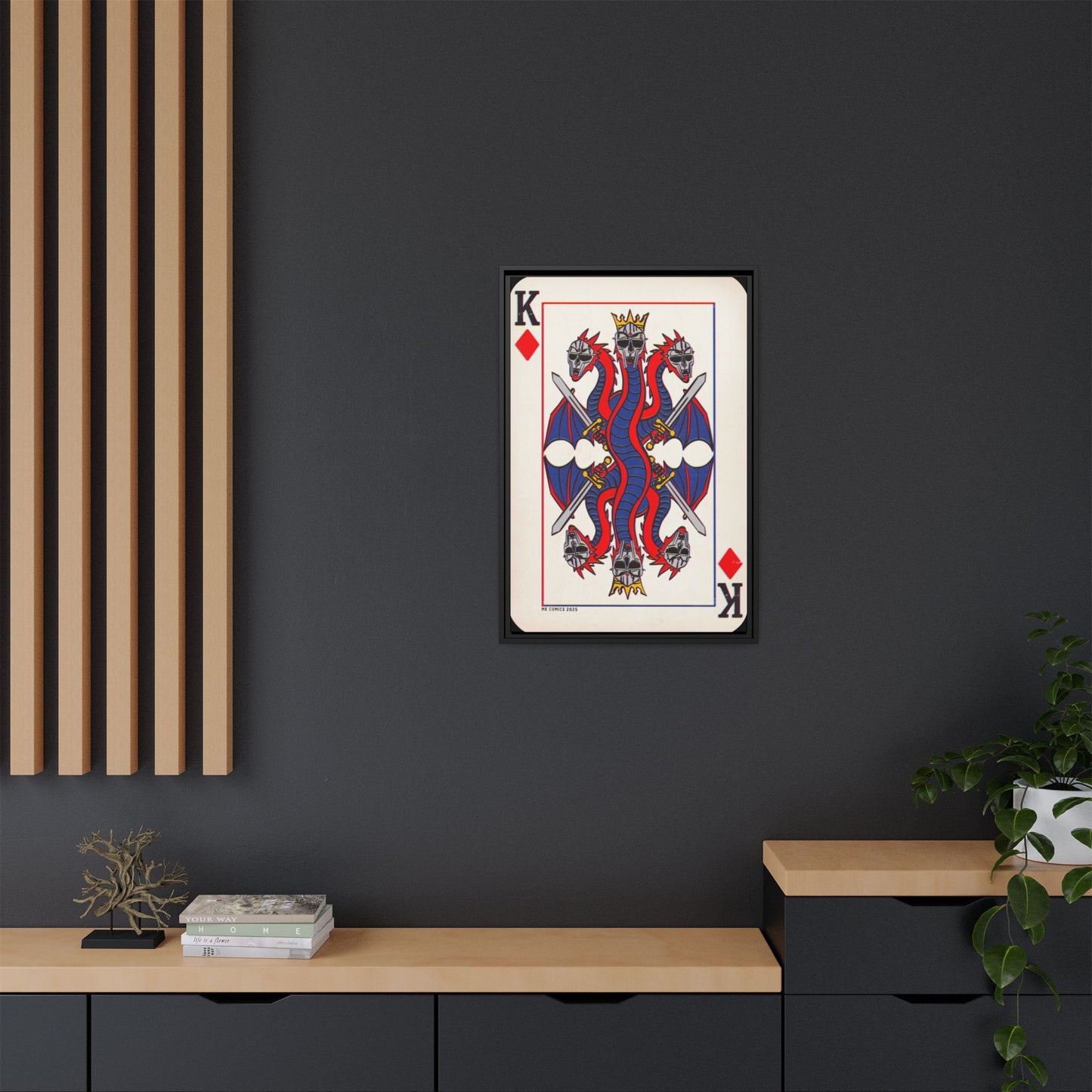 King Geedorah - Matte Canvas, Framed (Multi-color)