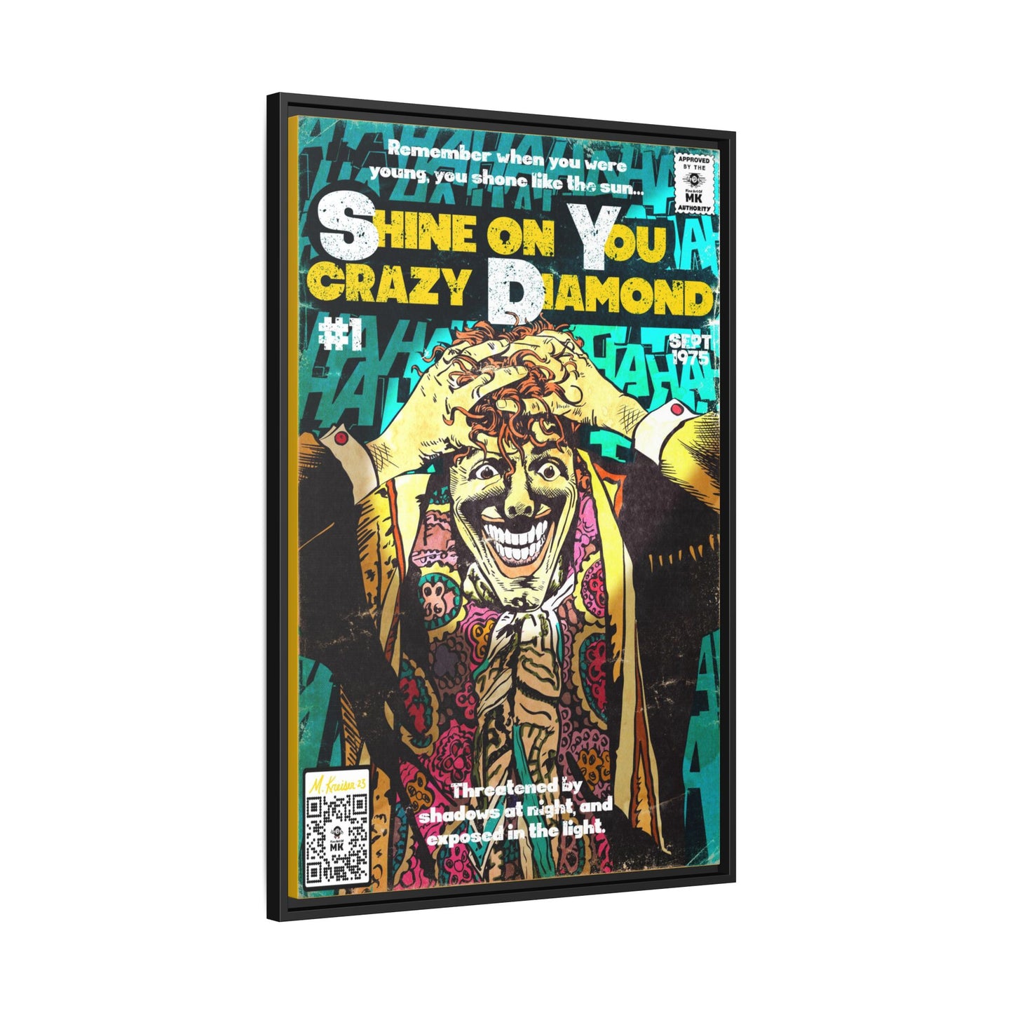 Pink Floyd - Shine on You crazy Diamond -  Gallery Canvas Wraps, Vertical Frame