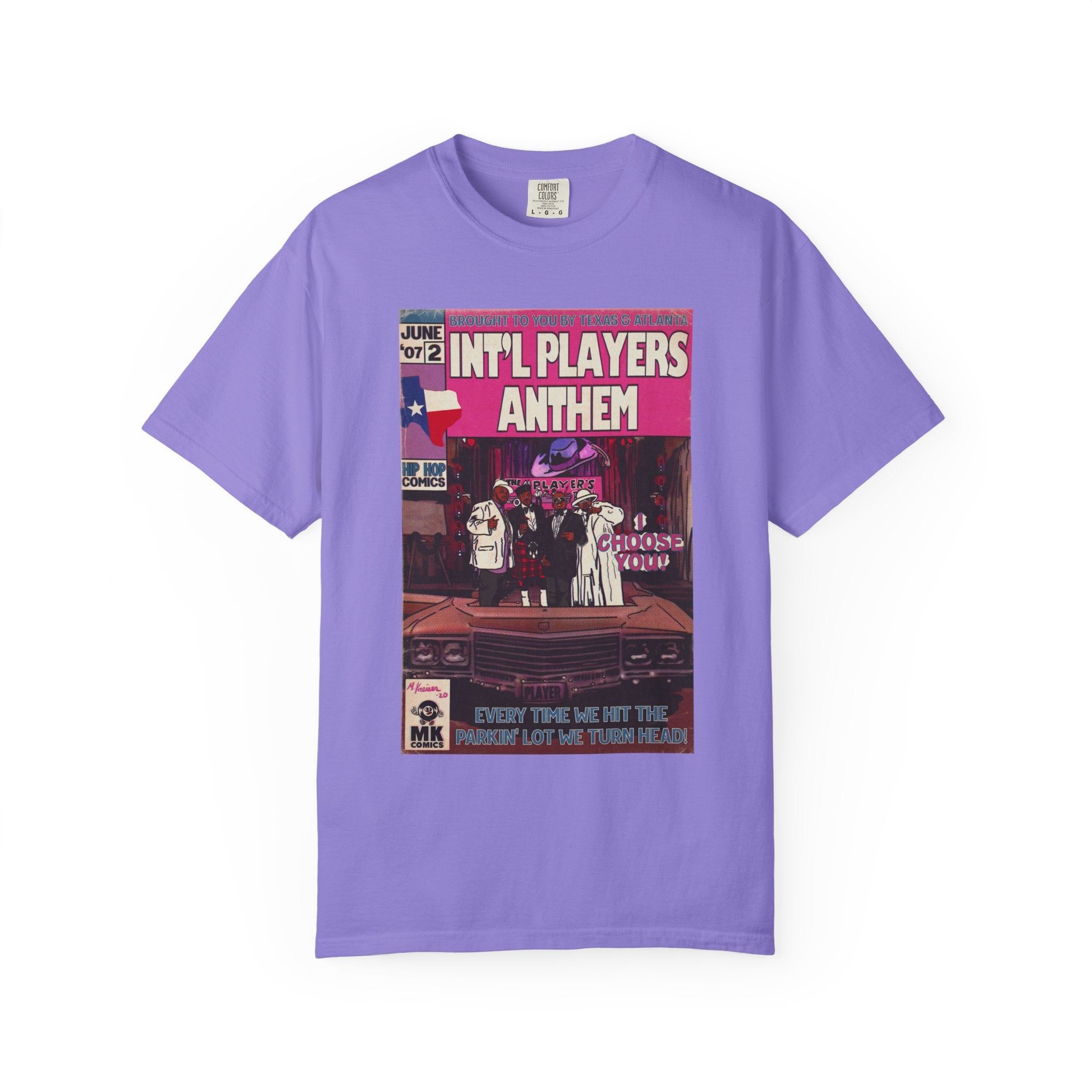 Int’l Players Anthem - Unisex Comfort Colors T-shirt | Hip Hop Graphic Tee, Garment-Dyed Soft Cotton, Relaxed Fit