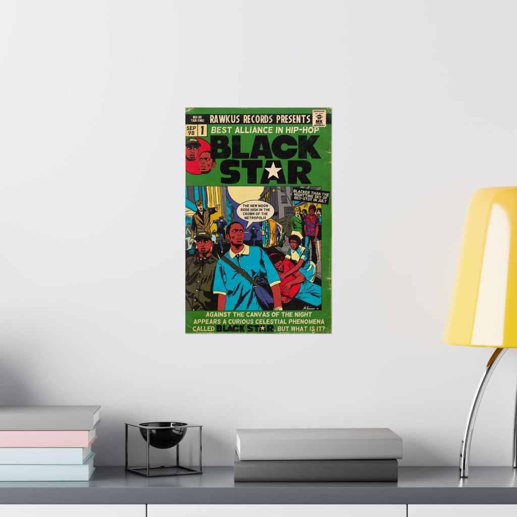 Black Star - Comic Book Art - Vertical Matte Poster
