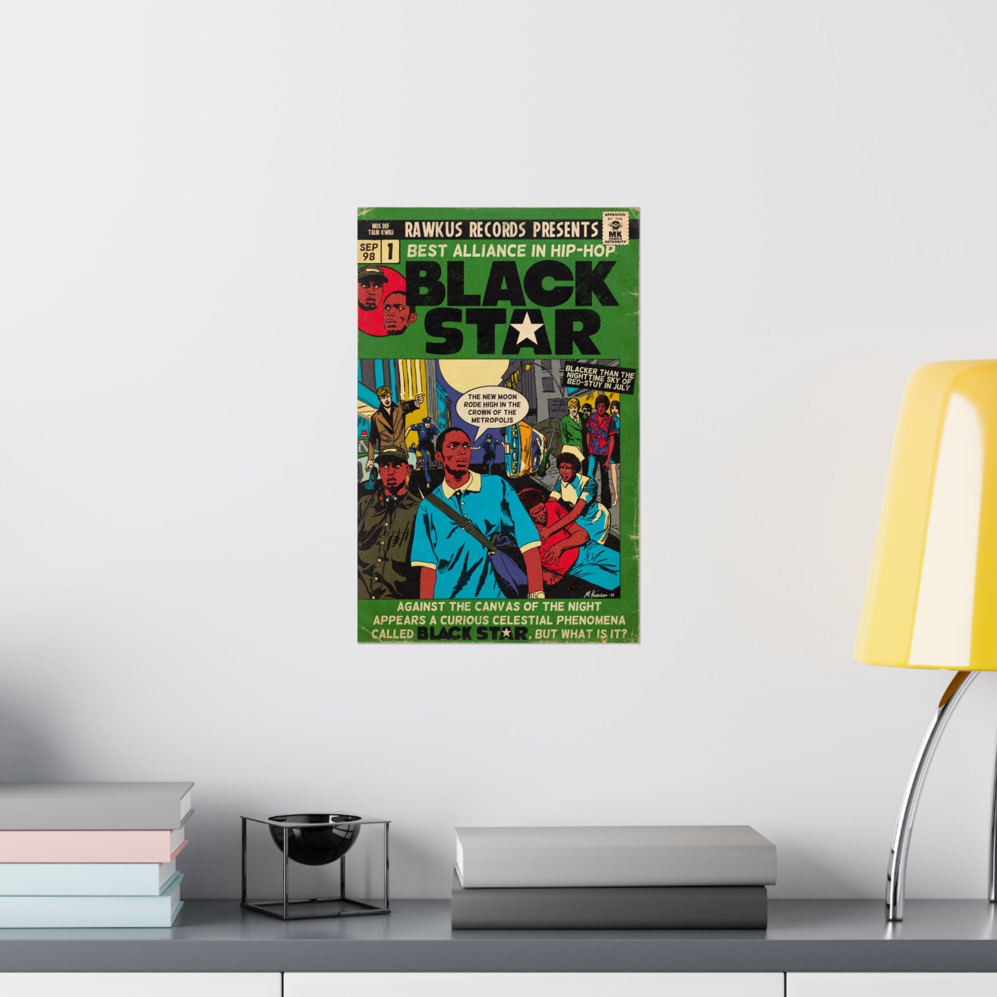 Black Star - Comic Book Art - Vertical Matte Poster