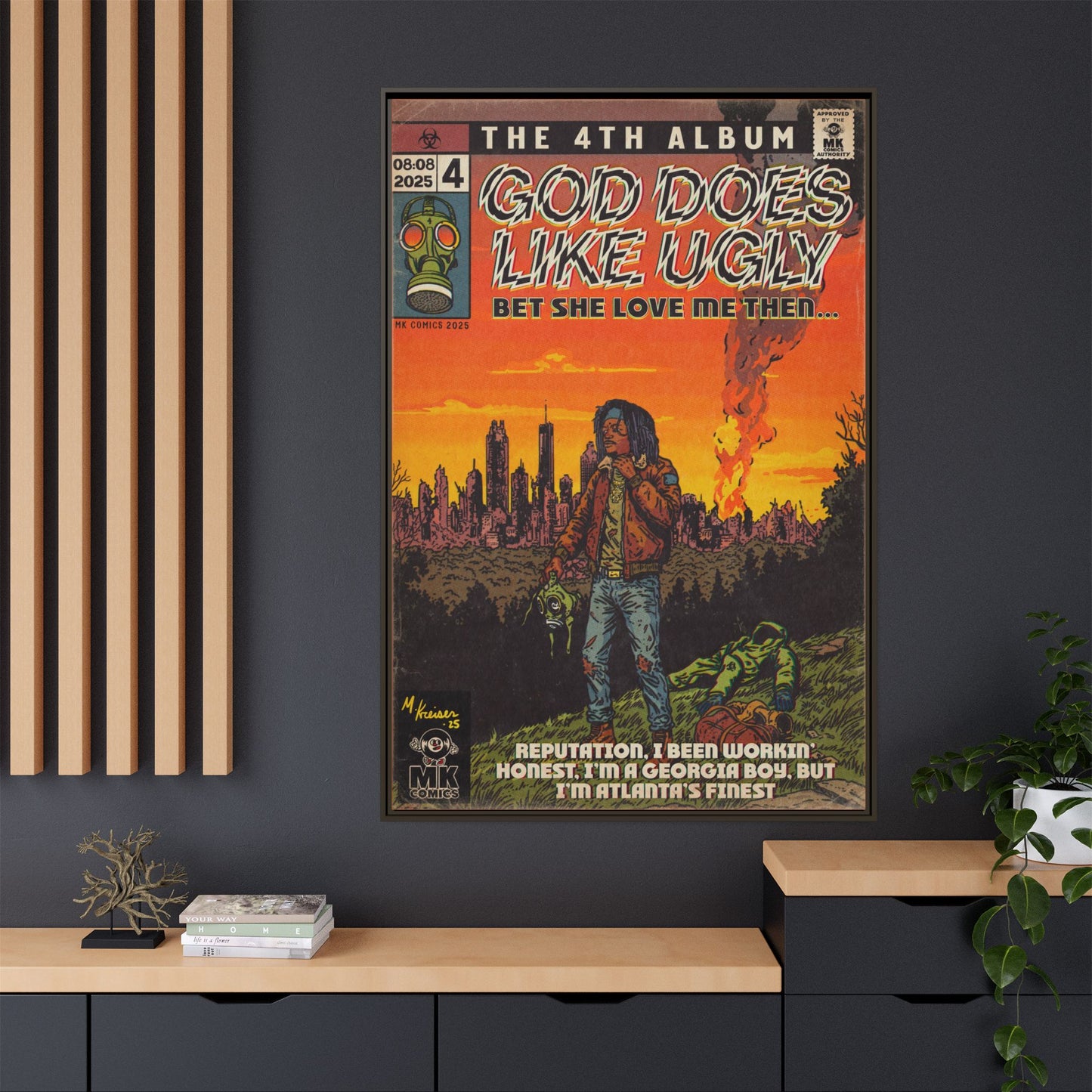 God Does Like Ugly - Matte Canvas, Framed (Multi-color)