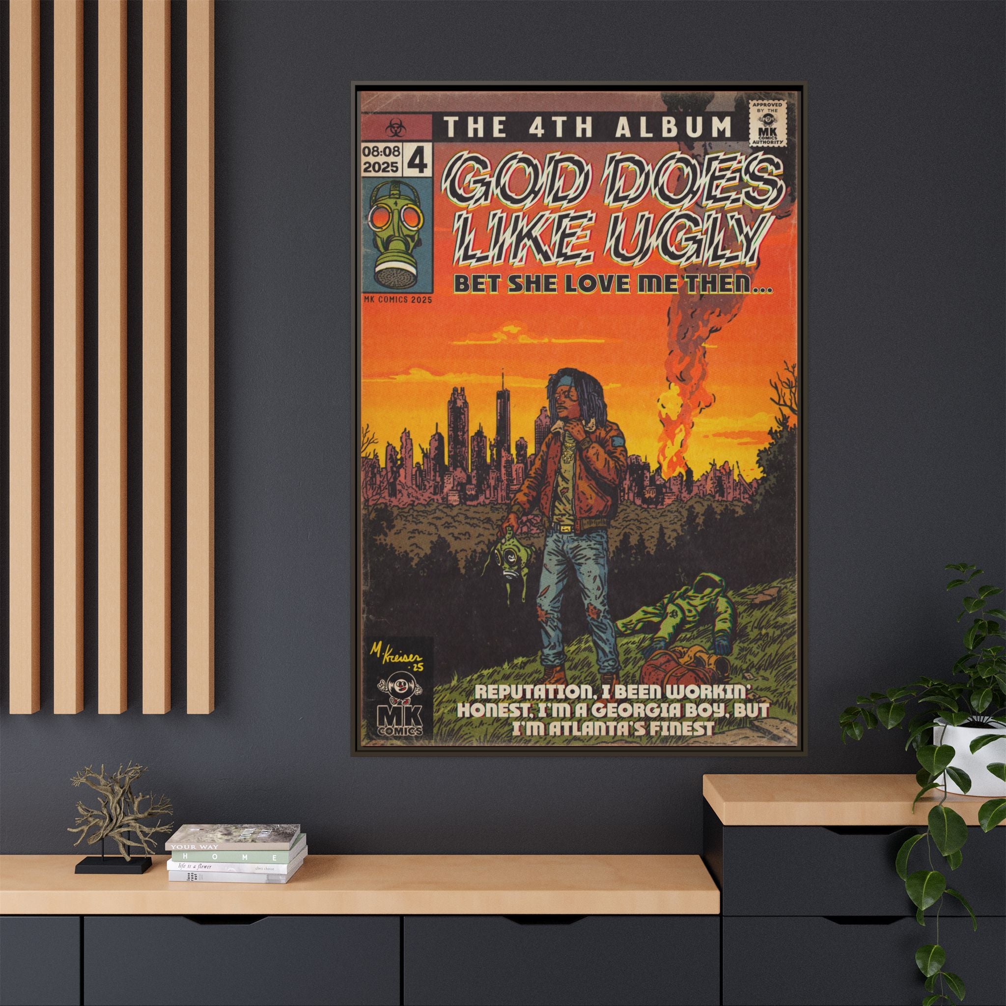 God Does Like Ugly - Matte Canvas, Framed (Multi-color)