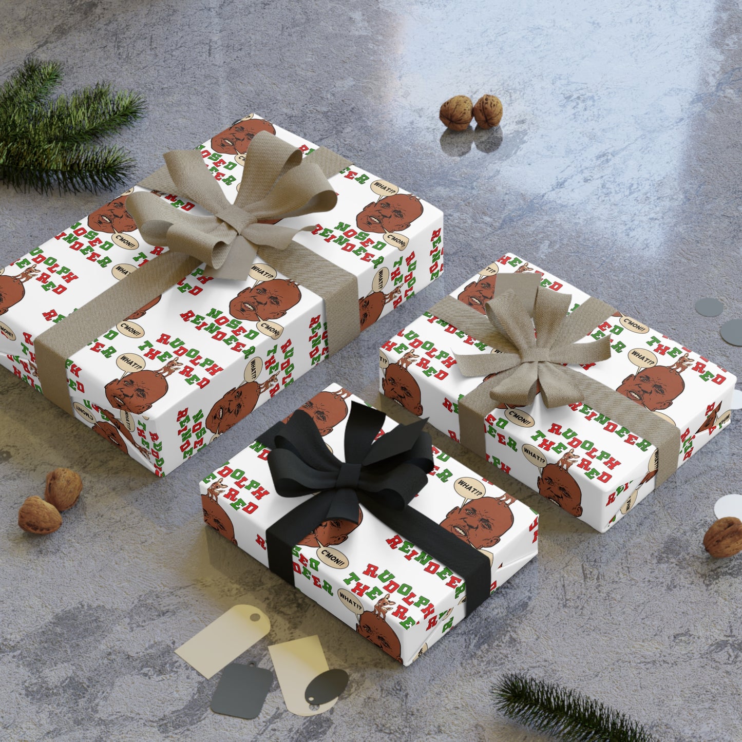 DMX - Rudolph - Christmas- Gift Wrapping Paper Rolls, 1pc