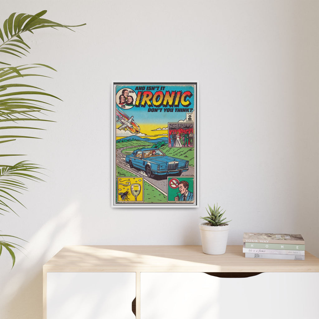 Ironic - Matte Canvas, Framed (Multi-color)