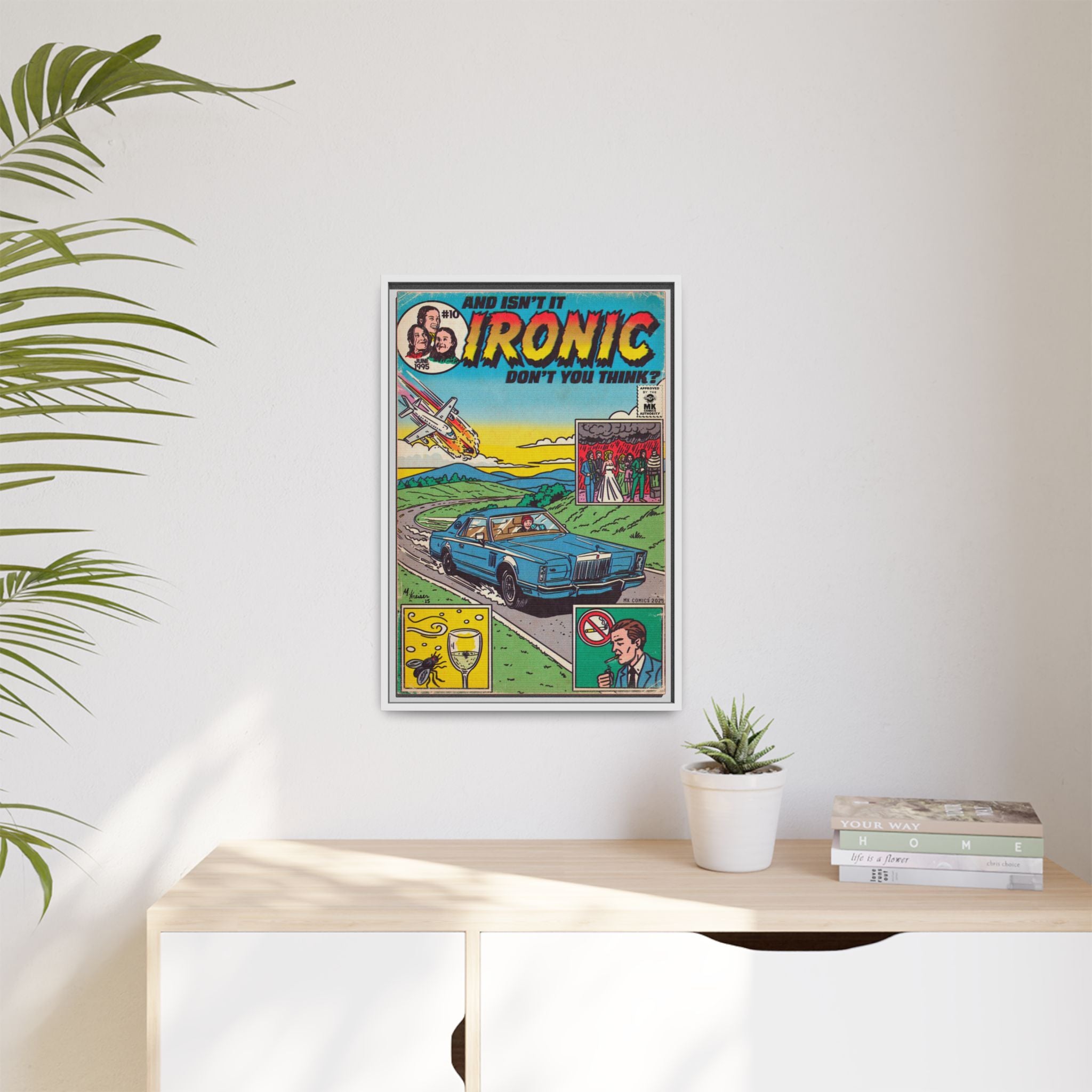 Ironic - Matte Canvas, Framed (Multi-color)