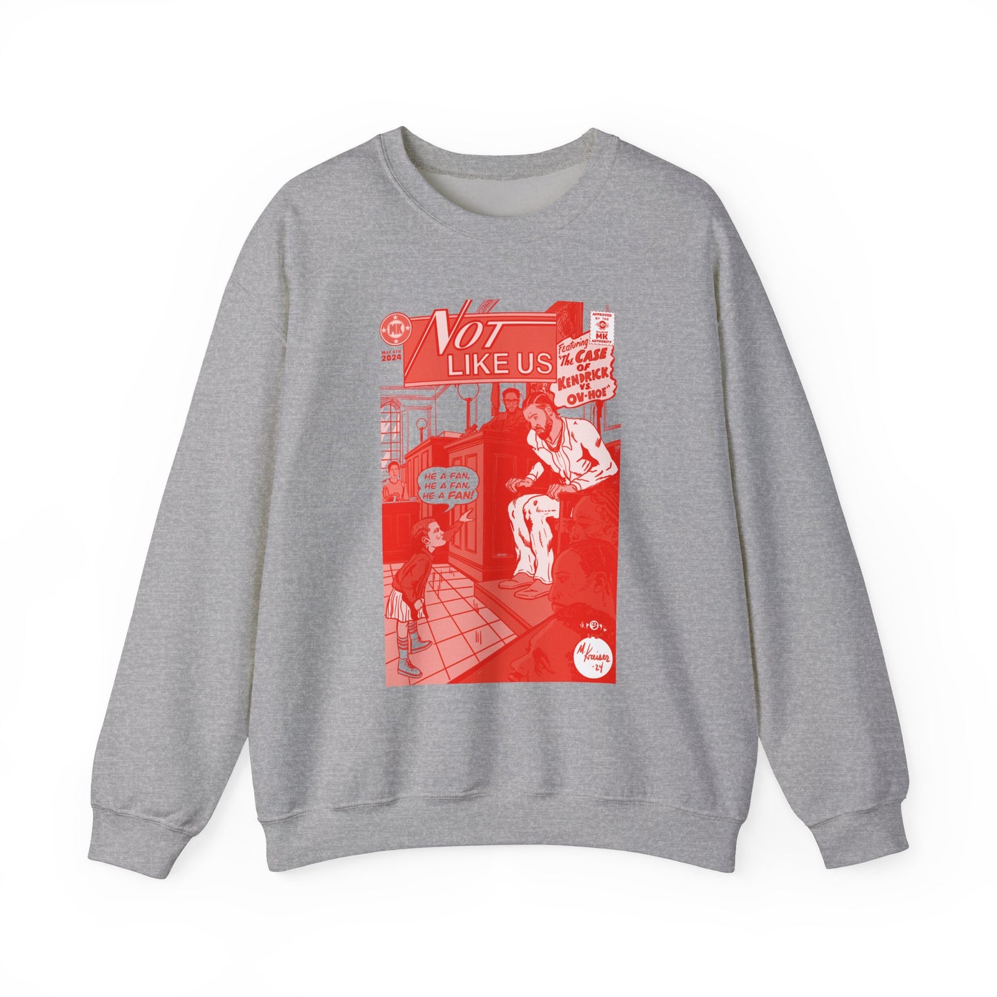 Kendrick Lamar - Not Like Us - RED VARIANT - Unisex Heavy Blend™ Crewneck Sweatshirt