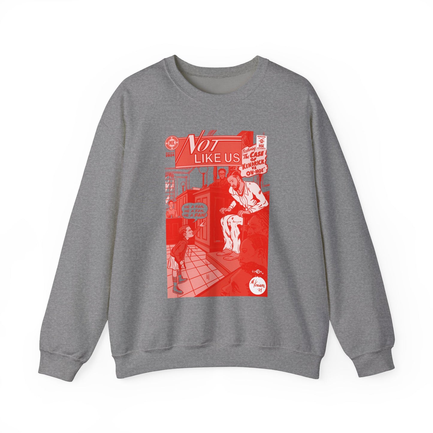 Kendrick Lamar - Not Like Us - RED VARIANT - Unisex Heavy Blend™ Crewneck Sweatshirt