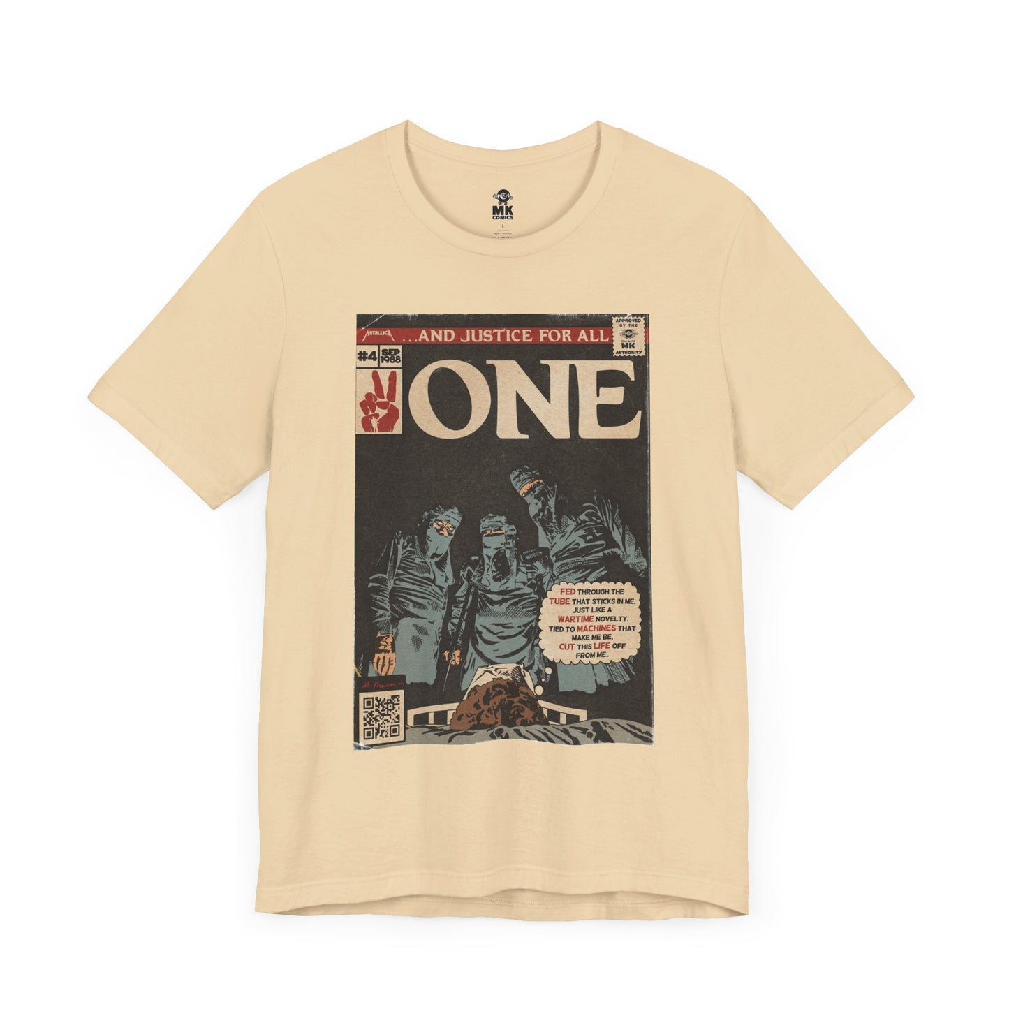 Metallica- One - Comic Book Art - Unisex Jersey Short Sleeve Tee