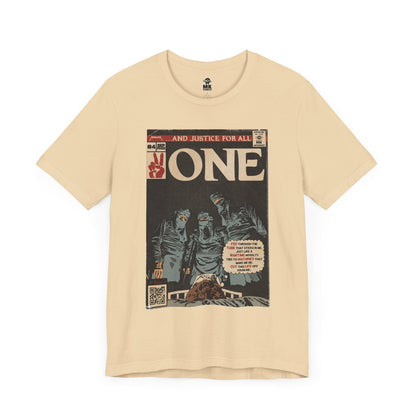 Metallica- One - Comic Book Art - Unisex Jersey Short Sleeve Tee