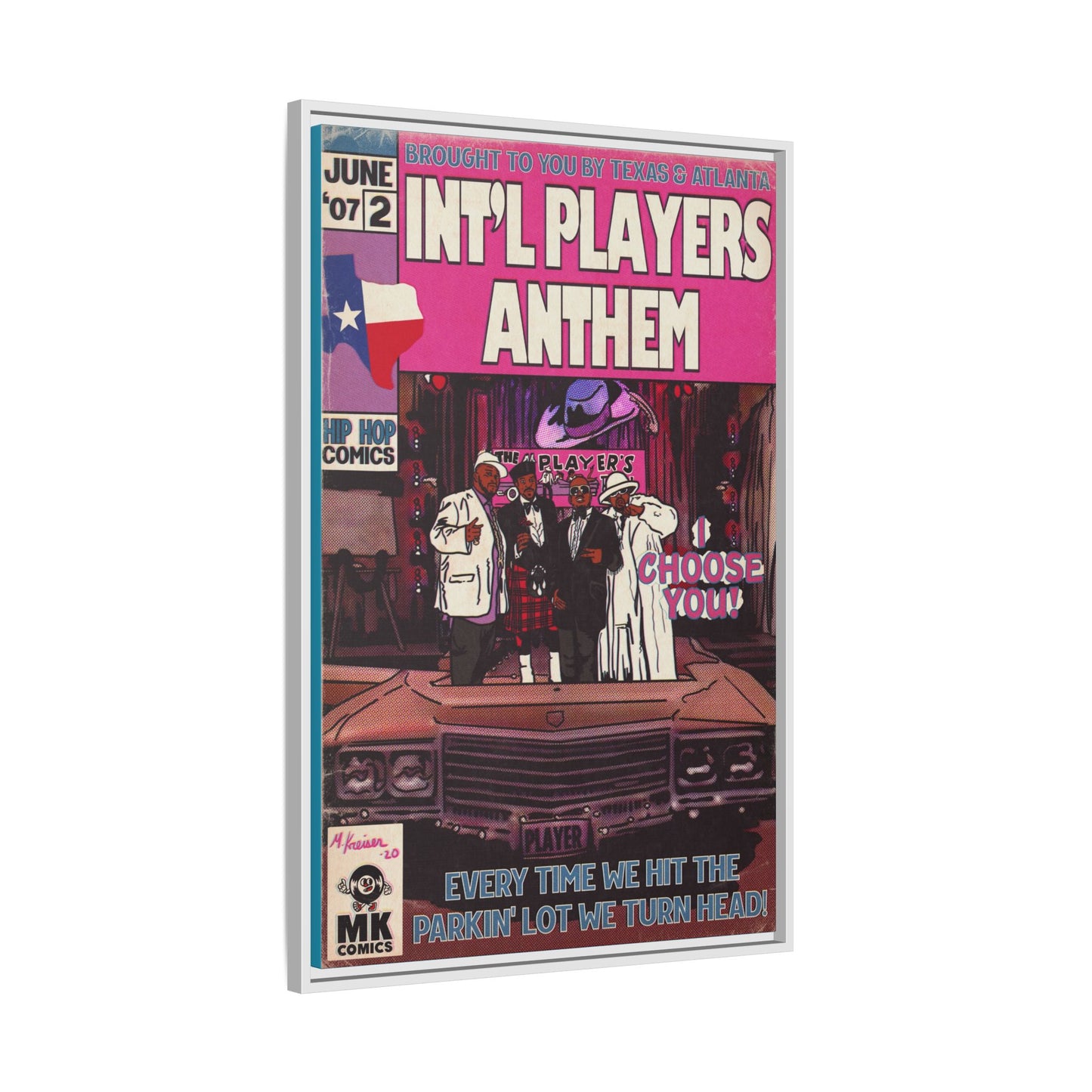 Int’l Players Anthem - Matte Canvas, Framed (Multi-color)
