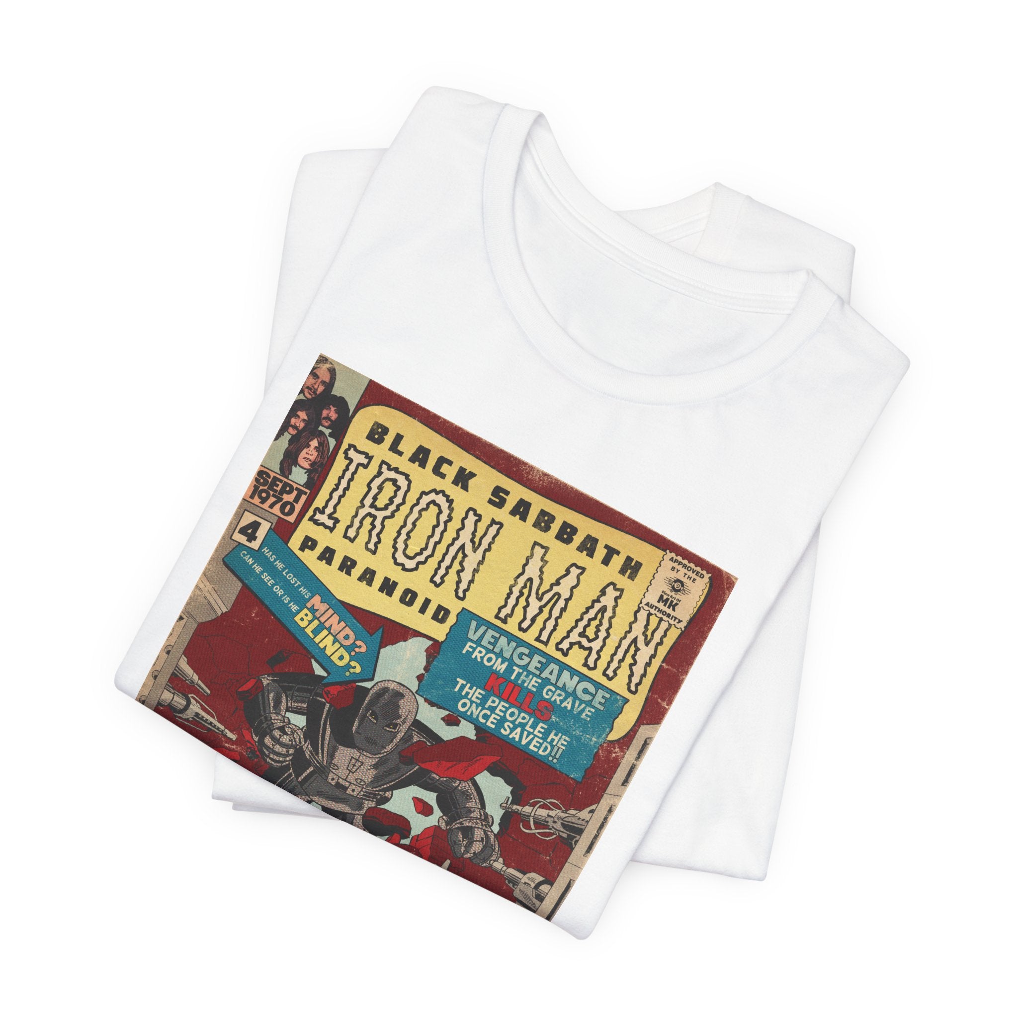 Iron Man - Rock Comic Art - Unisex Jersey Short Sleeve Tee