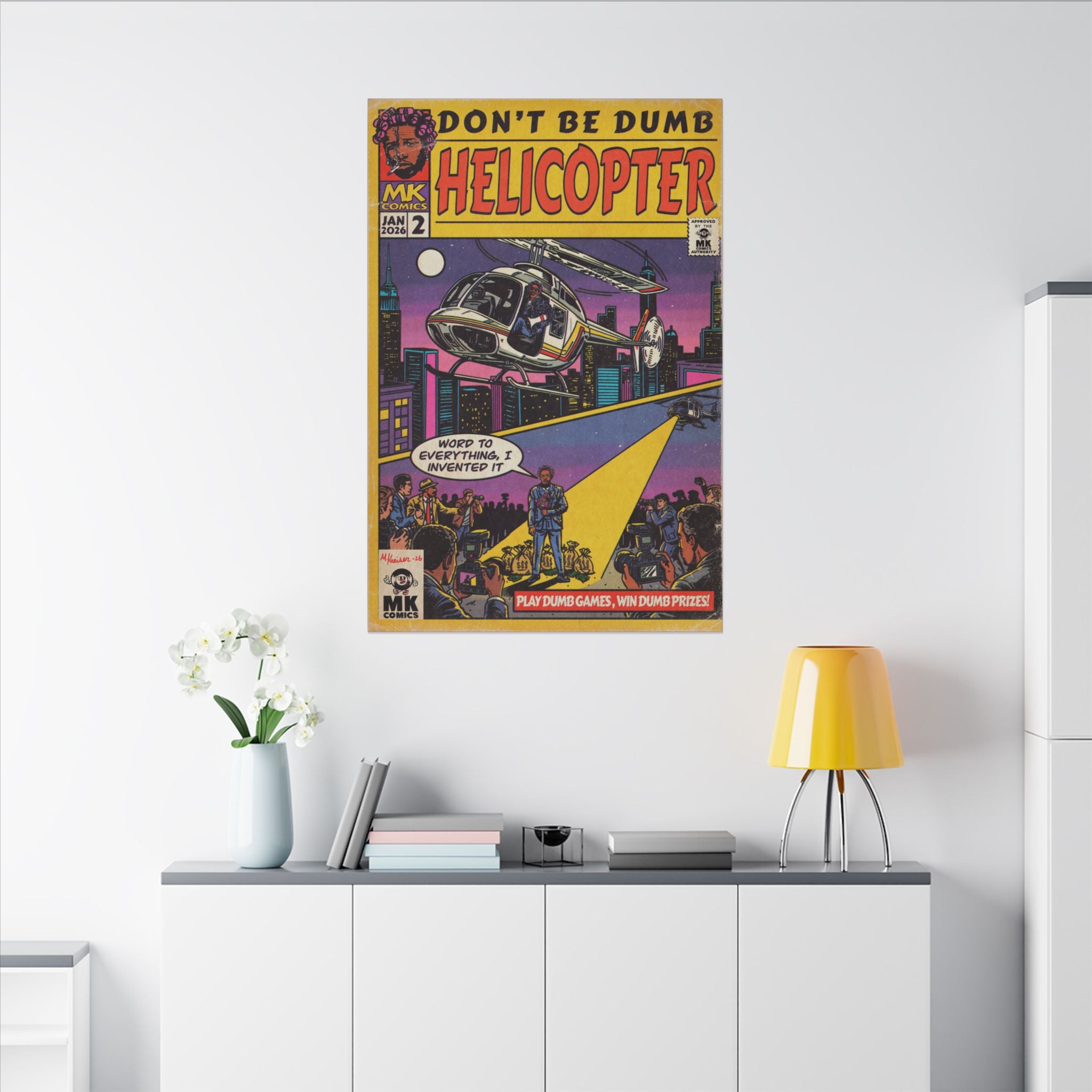 Helicopter - Matte Canvas, Stretched, 0.75" (Multi-Size)