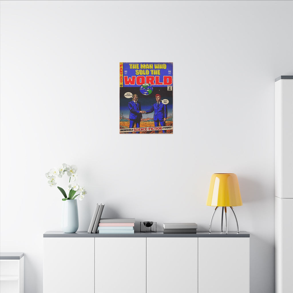 Bowie & Cobain - The Man Who Sold the World - Matte Canvas, Stretched