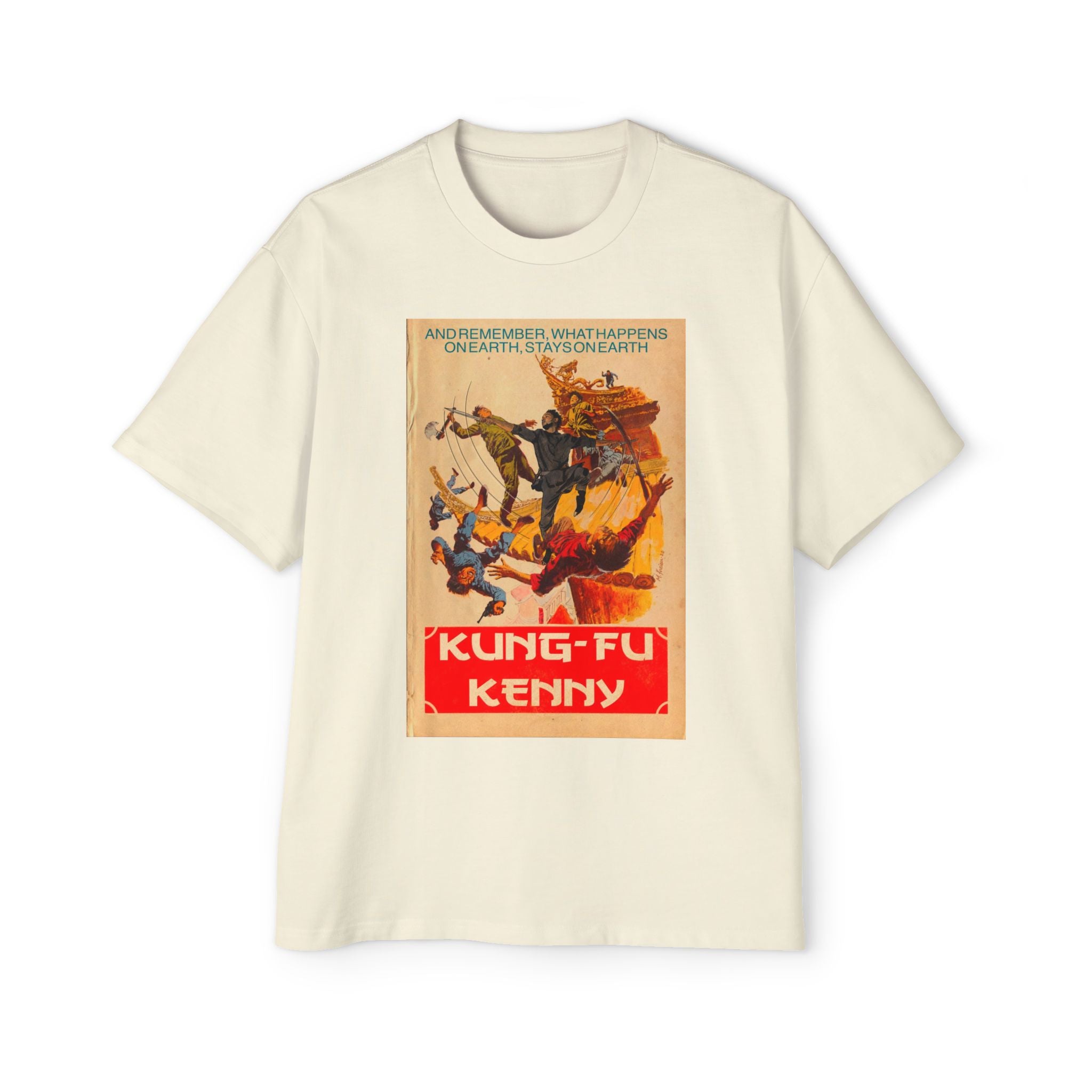 Kung-Fu Kenny - Men's Heavy Oversized Tee