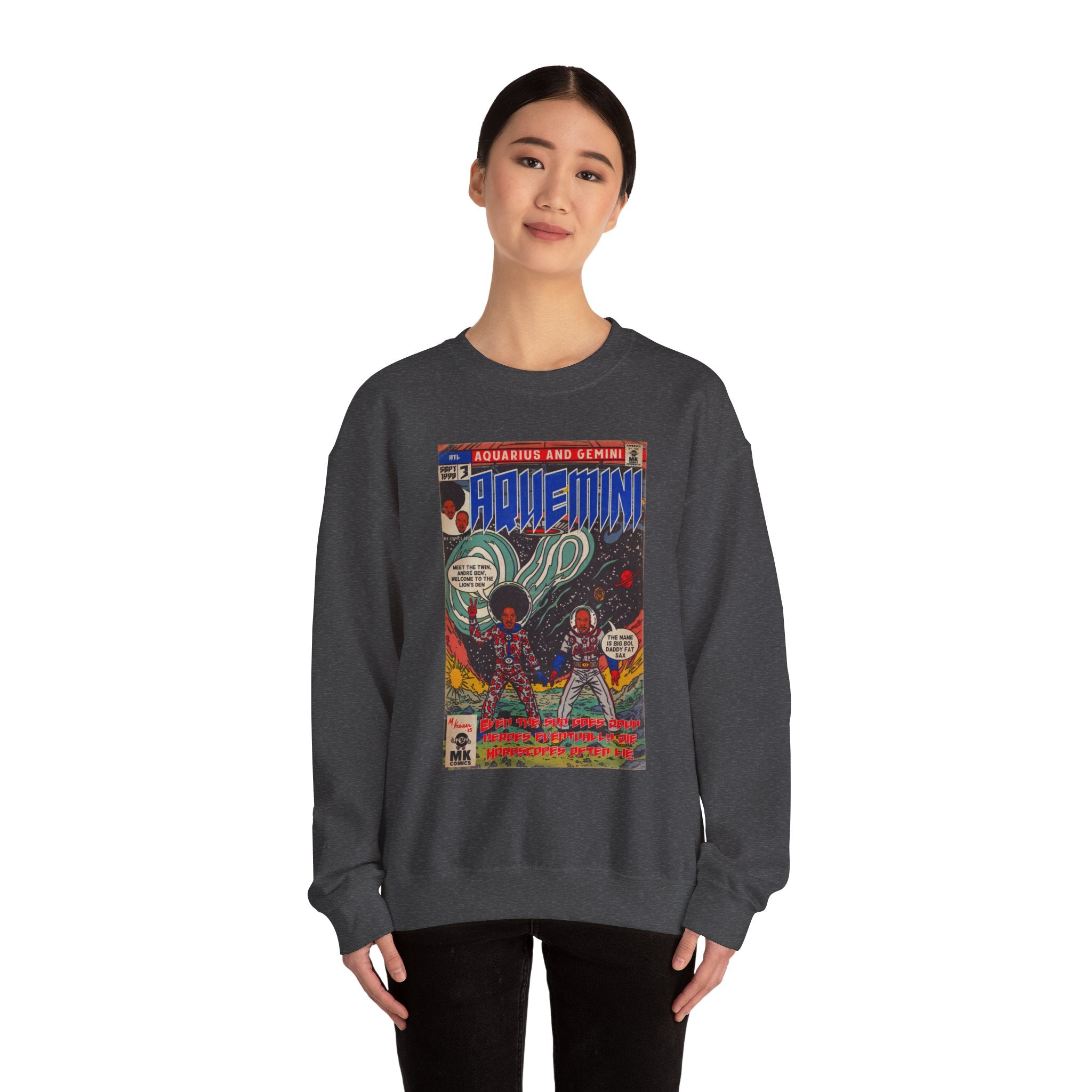 Aquemini - Comic Book Art - Unisex Heavy Blend™ Crewneck Sweatshirt
