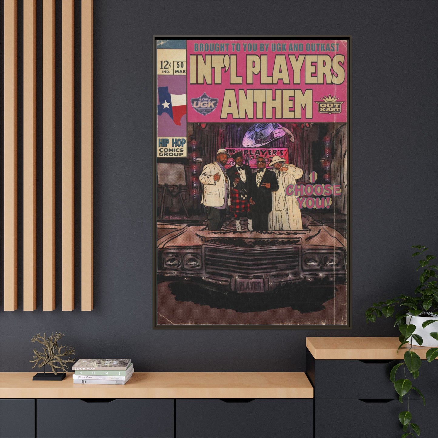 Int’l Players Anthem - Matte Canvas, Framed (Multi-color)
