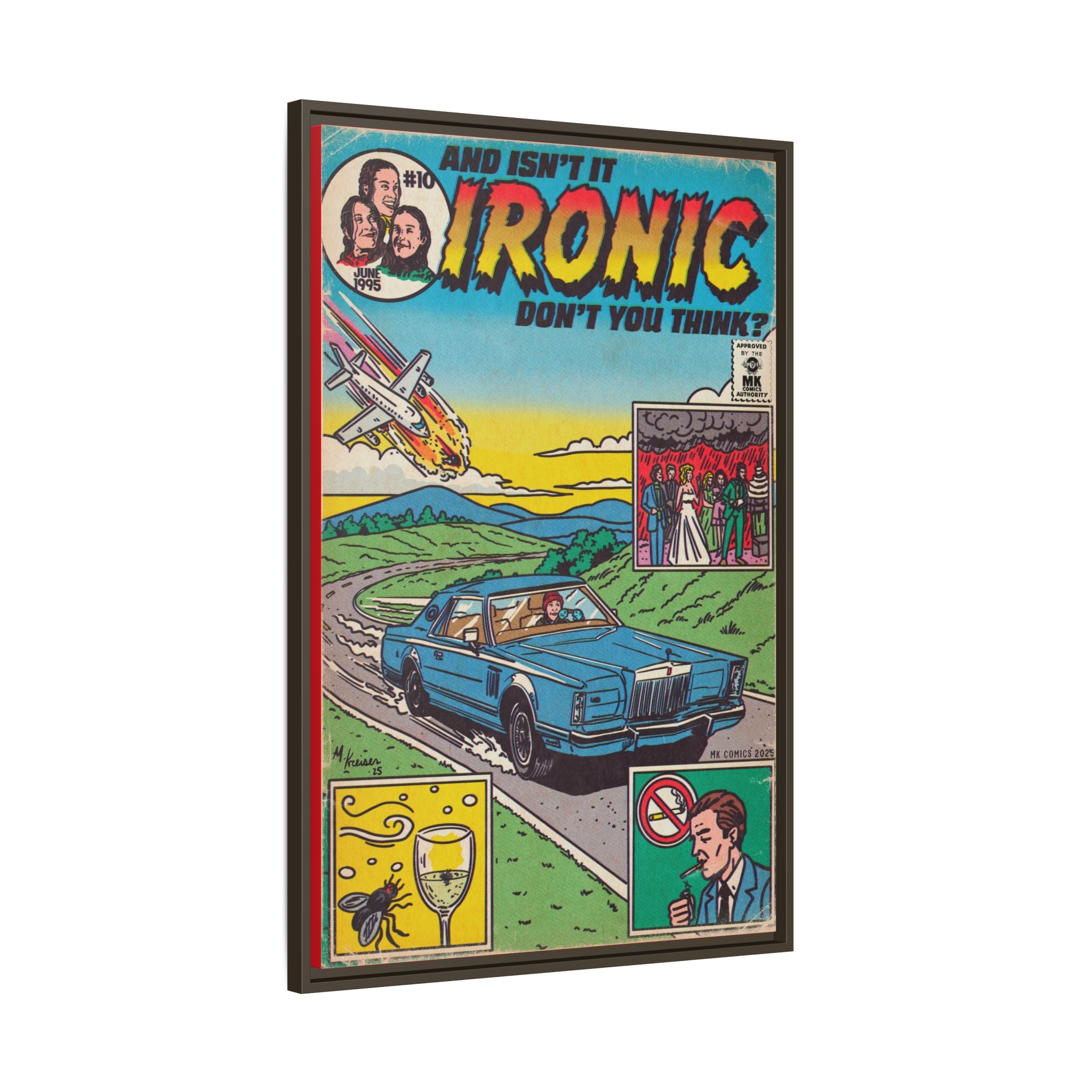 Ironic - Matte Canvas, Framed (Multi-color)