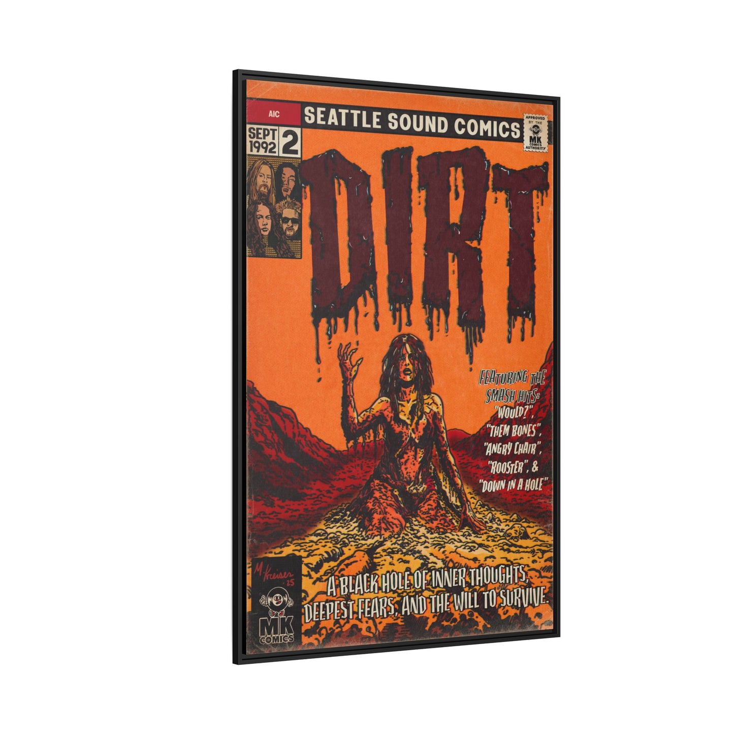 Dirt - Matte Canvas, Framed (Multi-color)