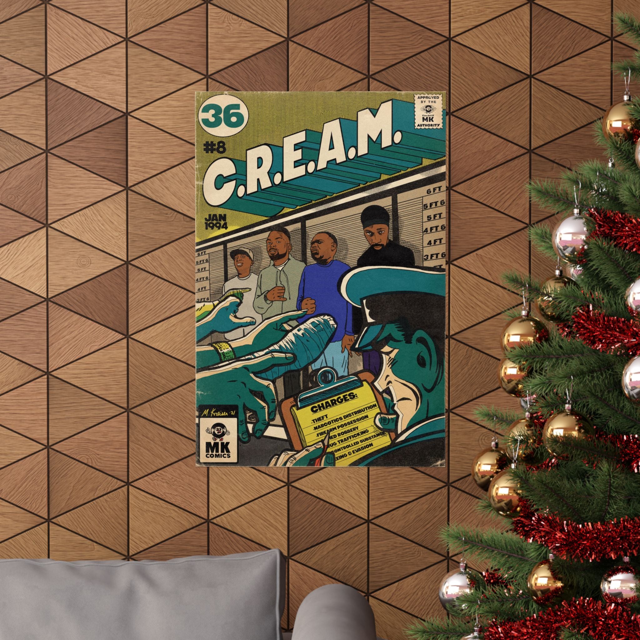 C.R.E.A.M - Comic Book Art - Vertical Matte Poster