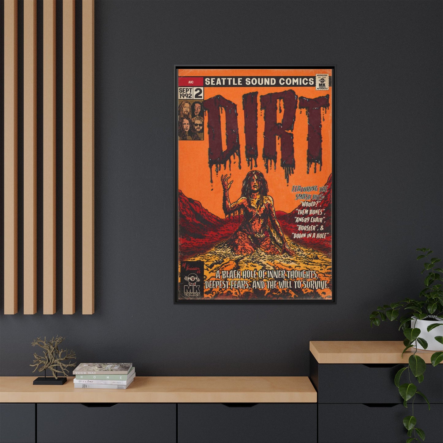 Dirt - Matte Canvas, Framed (Multi-color)