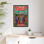 Bulls Parade -Matte Canvas, Framed (Multi-color)