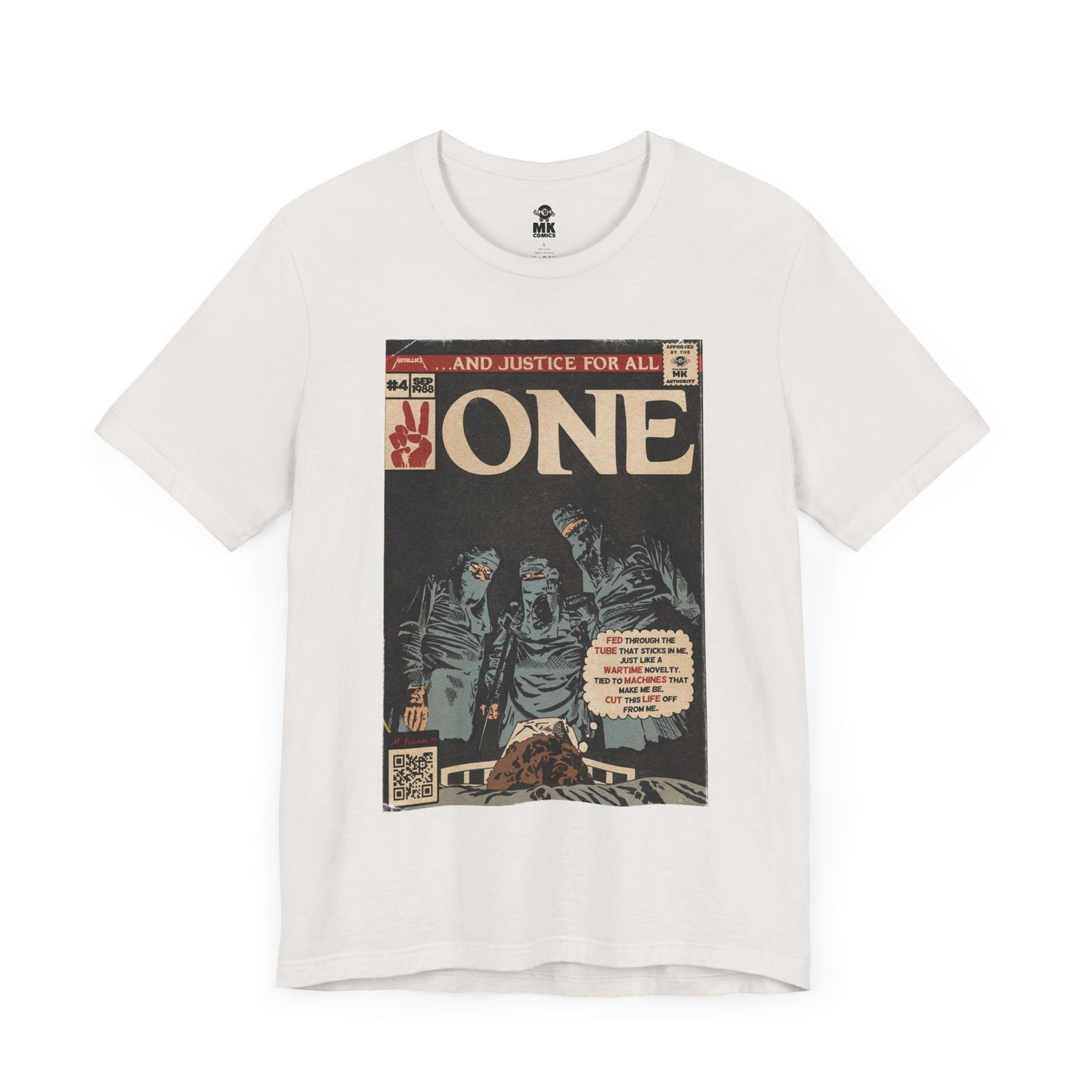 Metallica- One - Comic Book Art - Unisex Jersey Short Sleeve Tee