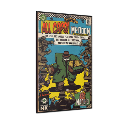 MF DOOM - All Caps - Gallery Canvas Wraps, Vertical Frame