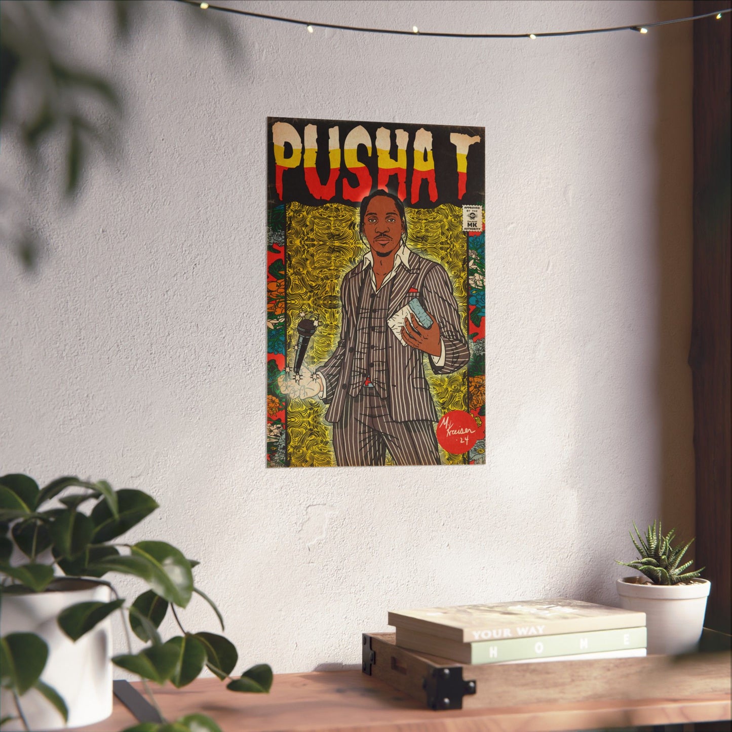 Pusha T - Comic Book Art - Matte Vertical Poster