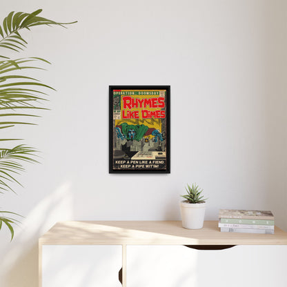 MF DOOM - Rhymes Like Dimes - Gallery Canvas Wraps, Vertical Frame