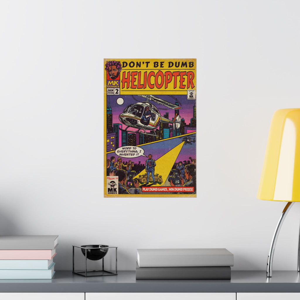 Helicopter - Matte Vertical Posters