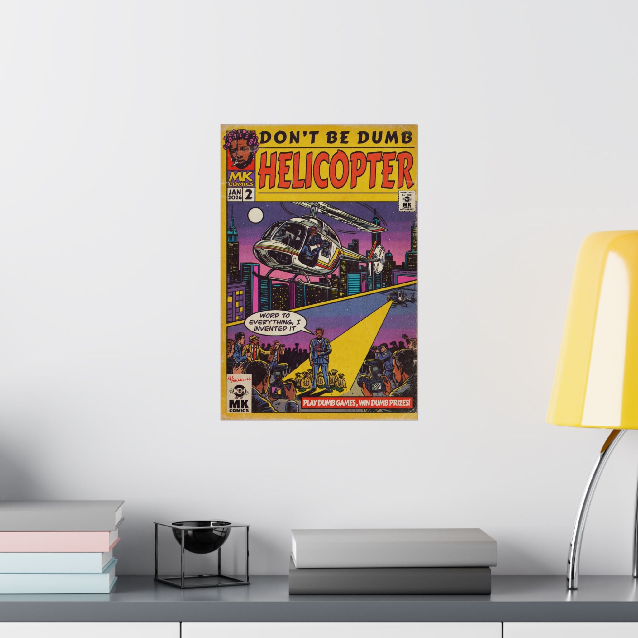 Helicopter - Matte Vertical Posters