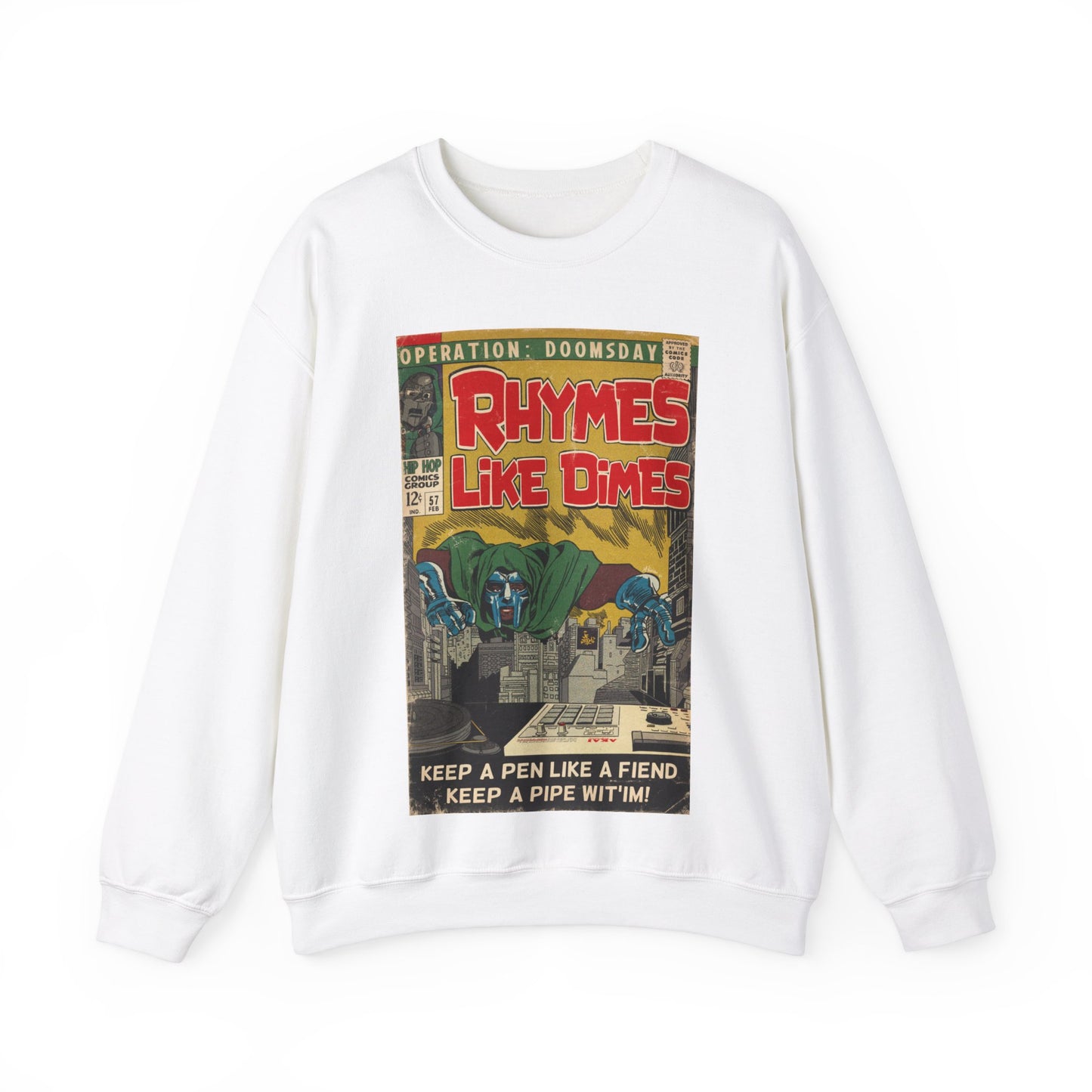 MF DOOM - Rhymes Like Dimes - Unisex Heavy Blend™ Crewneck Sweatshirt