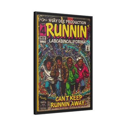 Runnin' - Matte Canvas, Framed (Multi-color)