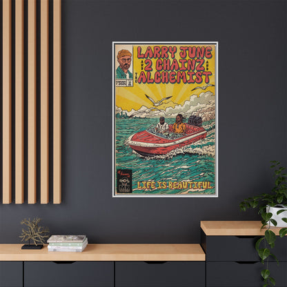 Life is Beautiful - Matte Canvas, Framed (Multi-color)