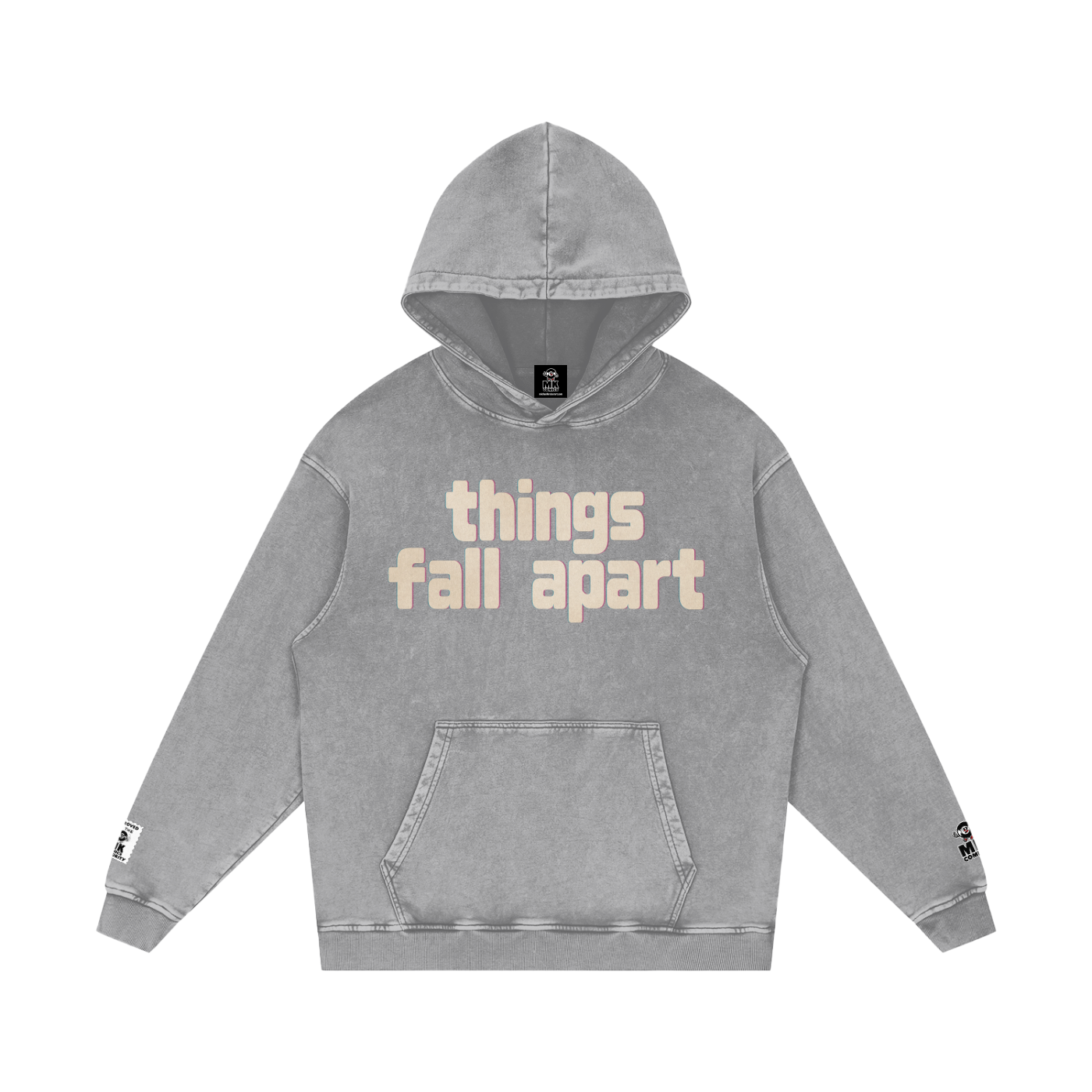 Things Fall Apart - Snow Washed Loose Cotton Hoodie